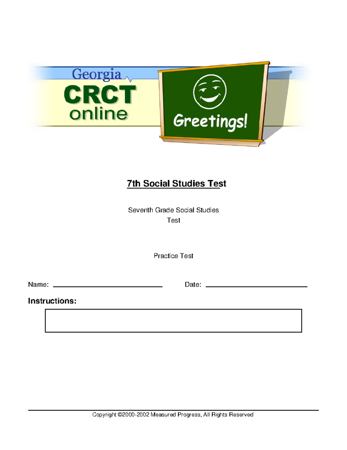 7SOCST - 7th Grade Social Studies Practice Test - Studocu