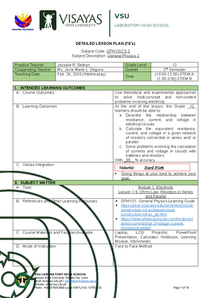 Lesson Plan: Reading the periodic table - I. CONTEXT AND RATIONALE The ...
