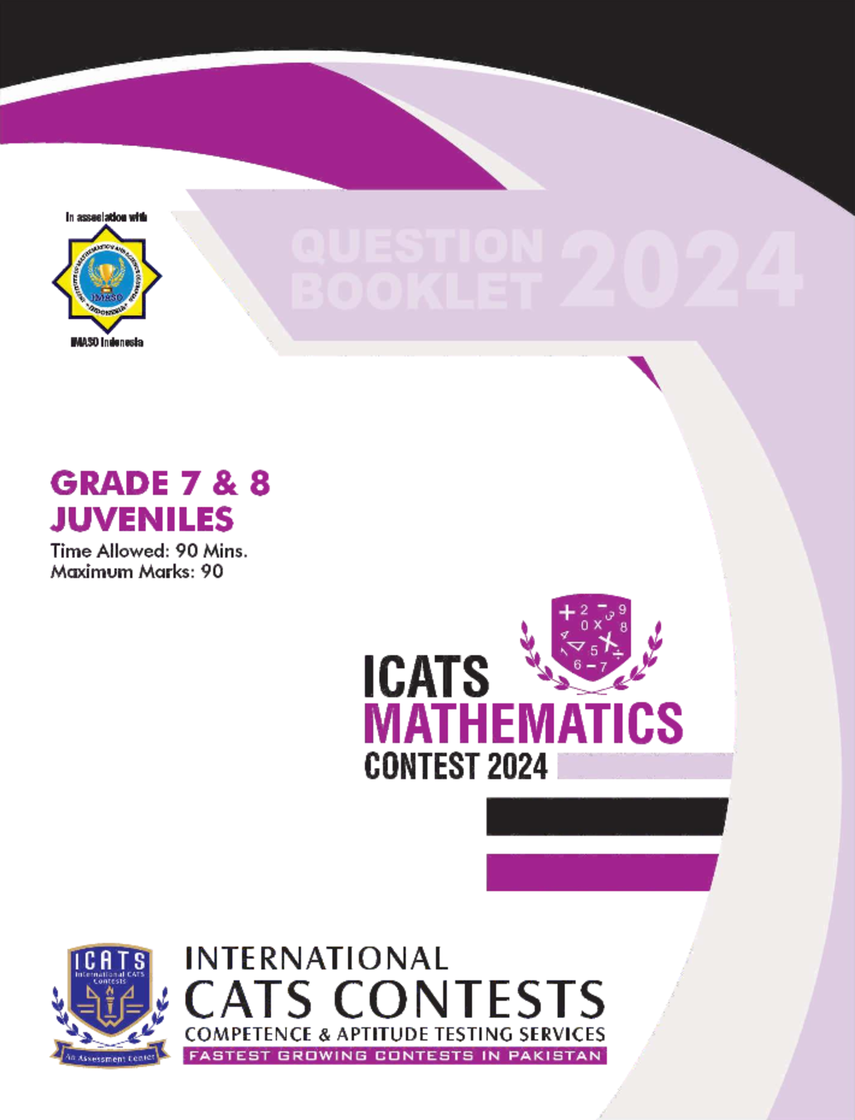 ICATS Mathematics Contest 2024: Question Paper for Juveniles (Grade 7-8 ...