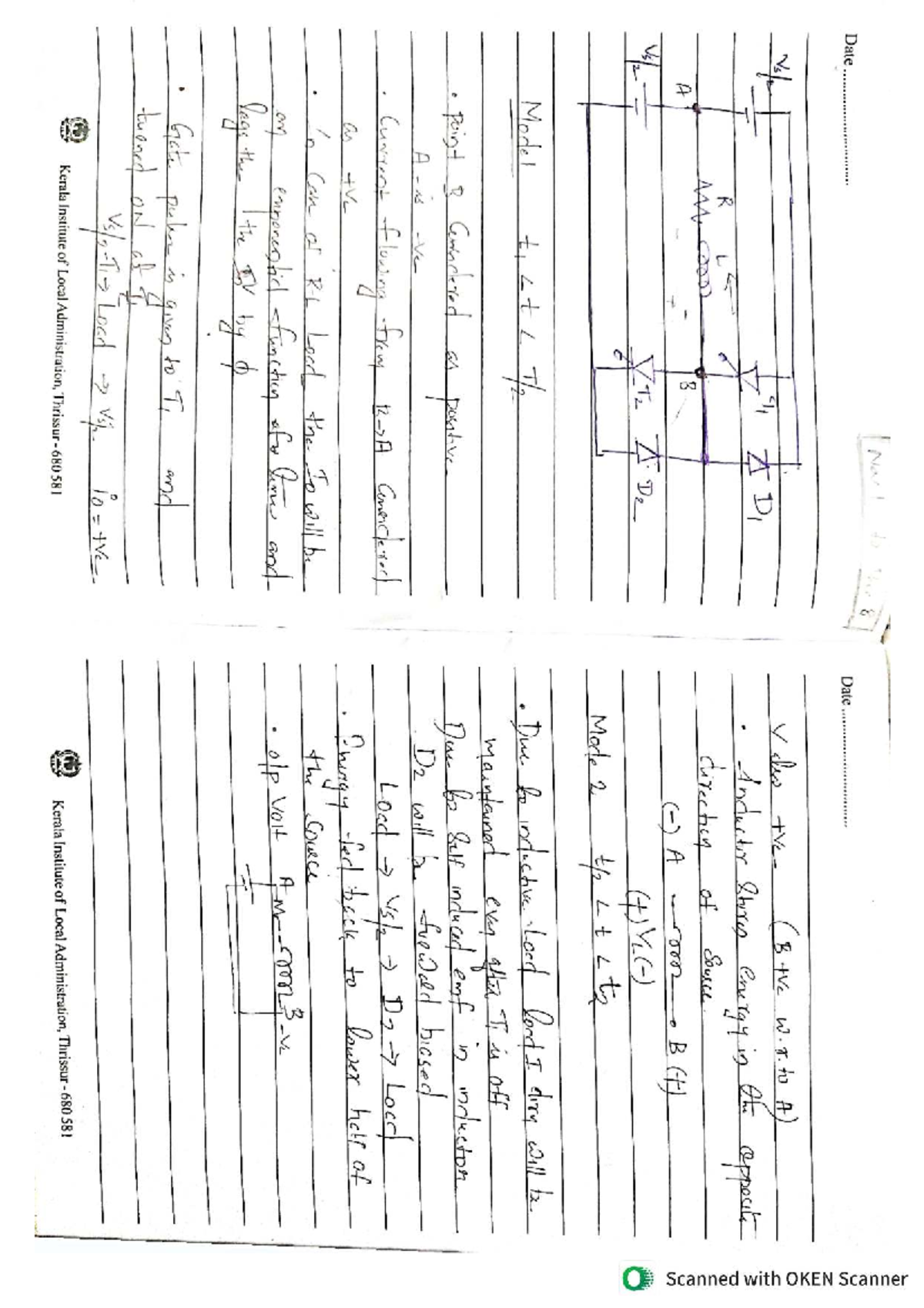 Inverter - Power electronics notes - Na Date Date 4, also (B W. to A ...