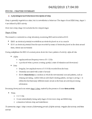 PSYC 211 McGill - PSYC 211. Intro to Behavioral Neuroscience 1 ...