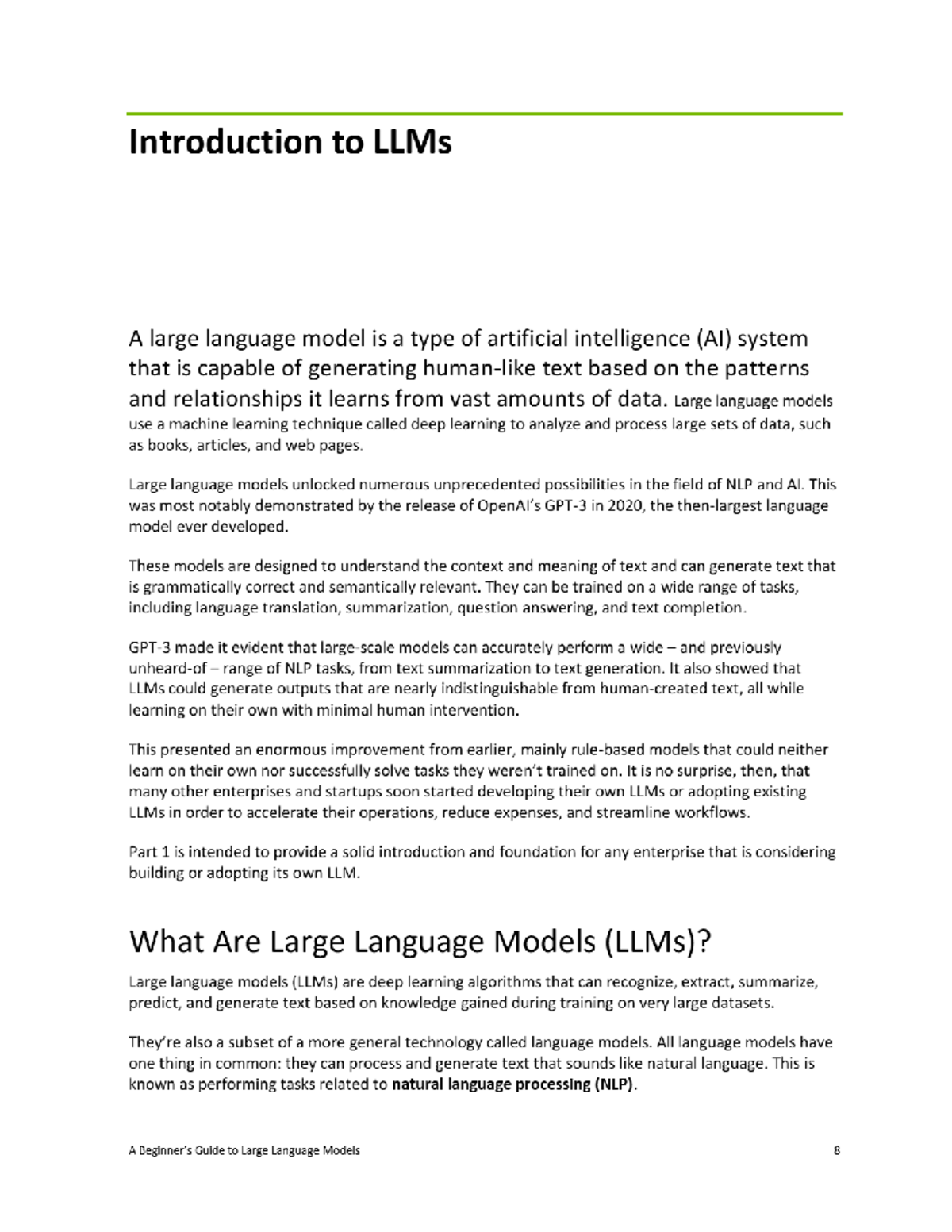 A Beginner's Guide to Large Language Models (CS101 Lecture Notes ...