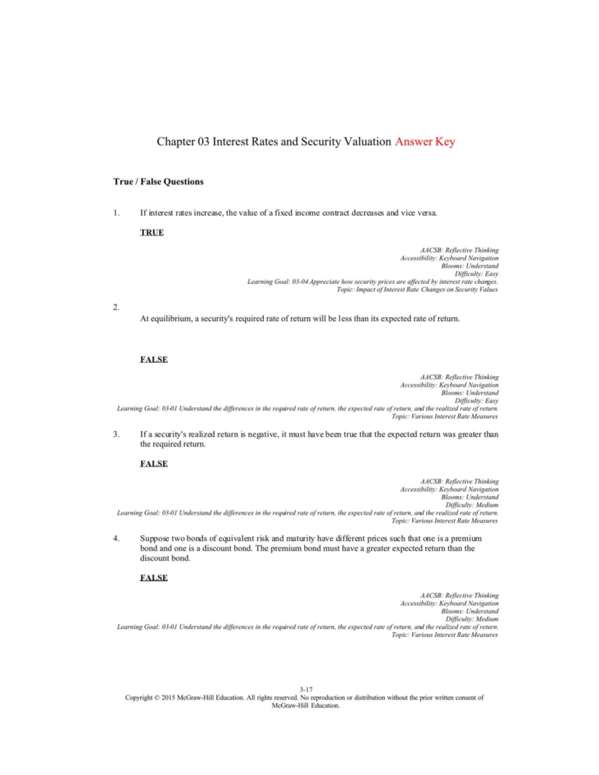 Open FM Chapter 03 - Interest Rates & Security Valuation Practice ...