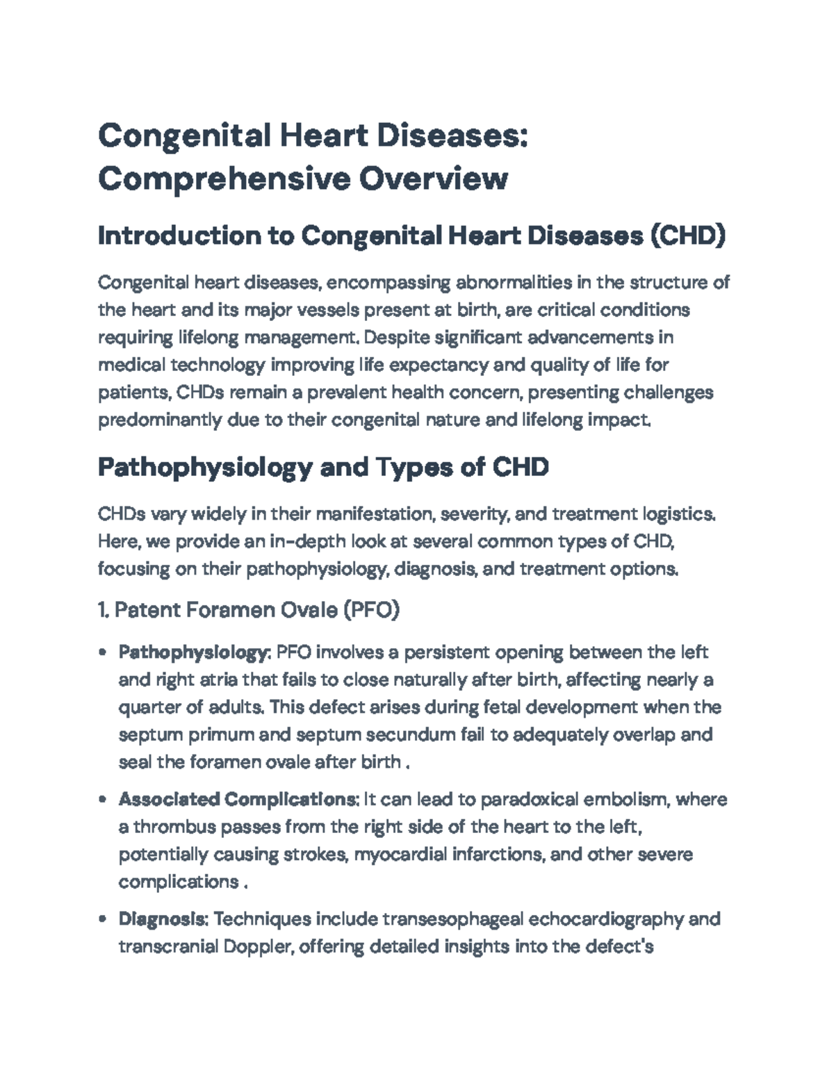 Congenital Heart Diseases (CHD) Overview: Pathophysiology & Treatments ...