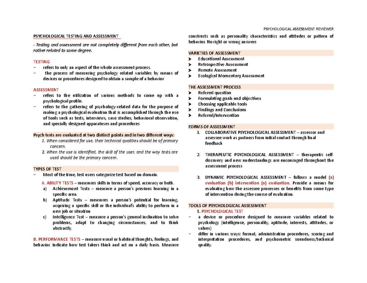 Psychological Testing: Process & Cost   Severna Park, MD