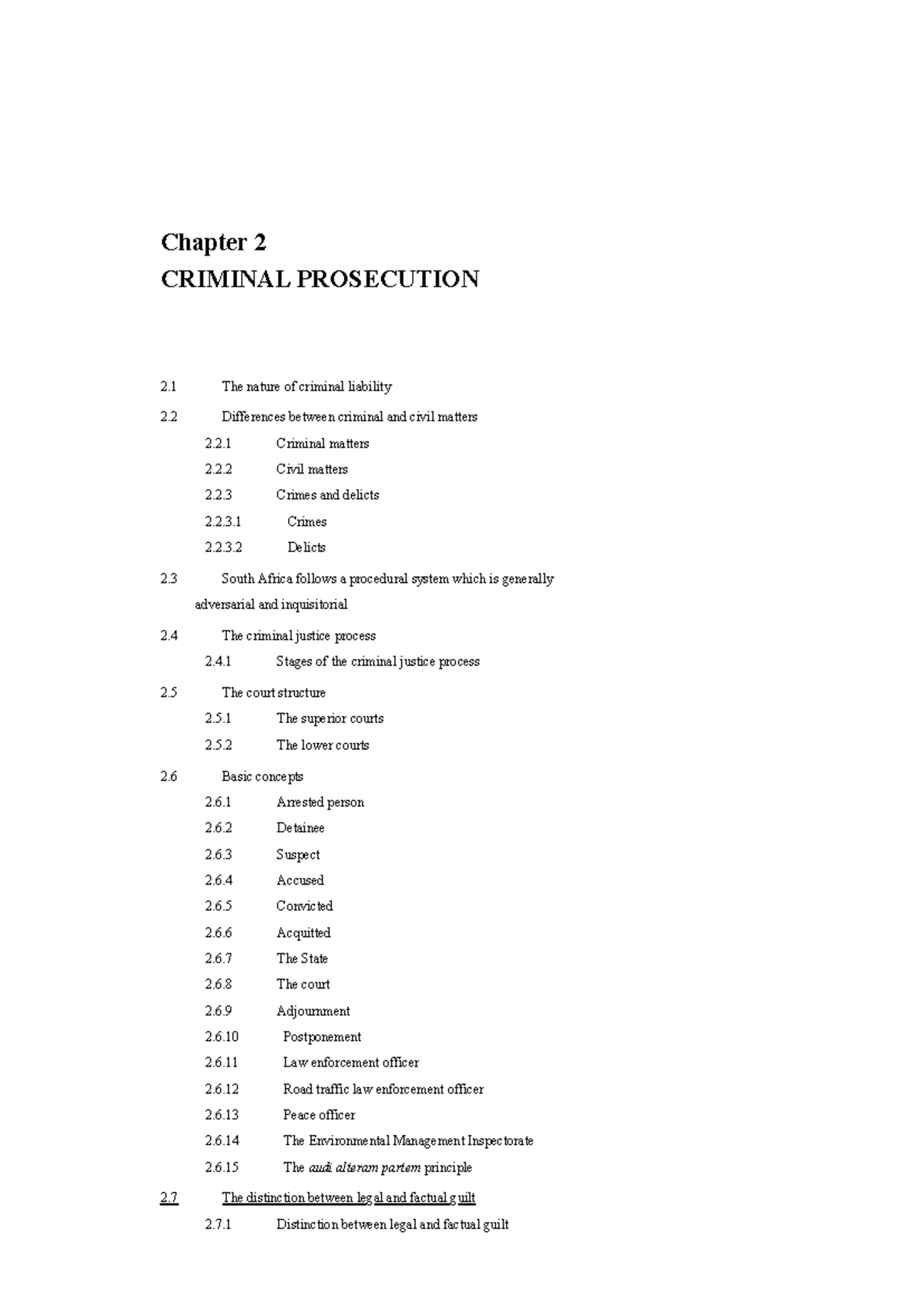 Chapter 2: Criminal Procedure Overview and Key Concepts - Studocu