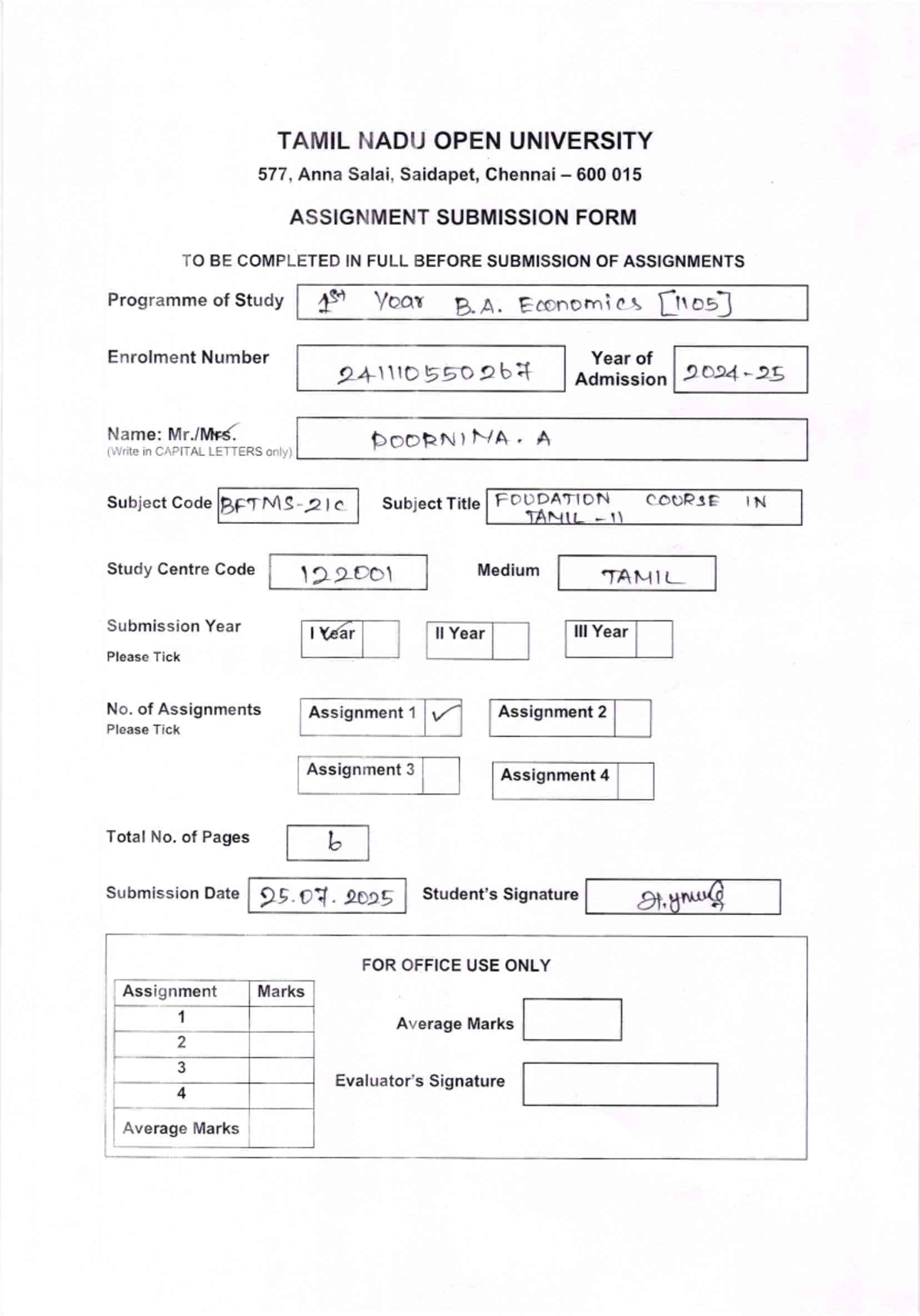 BFTMS 21-1001 - Assignment Submission Form Guidelines - Studocu