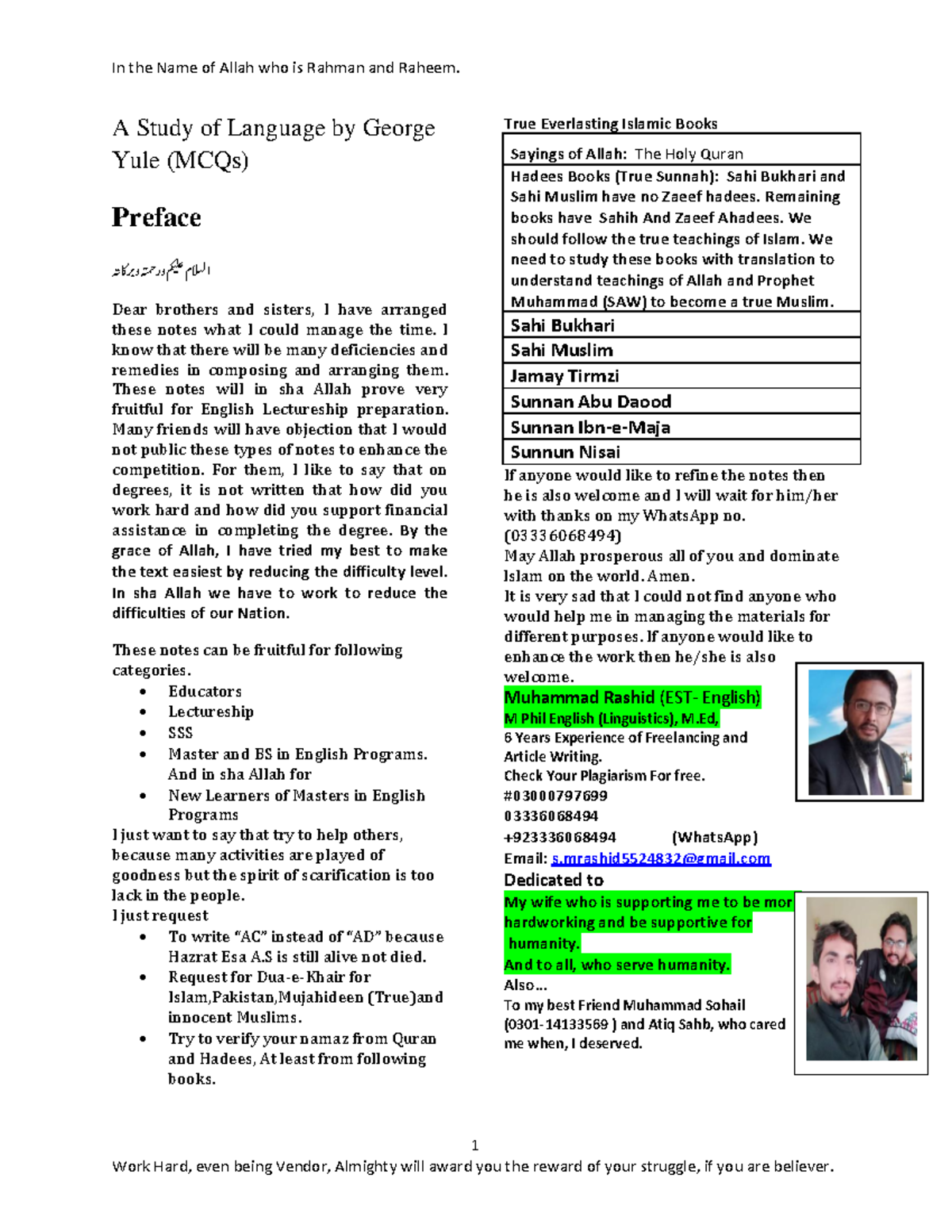 Exam MCQs on A Study of Language by George Yule (ENG101) - Studocu