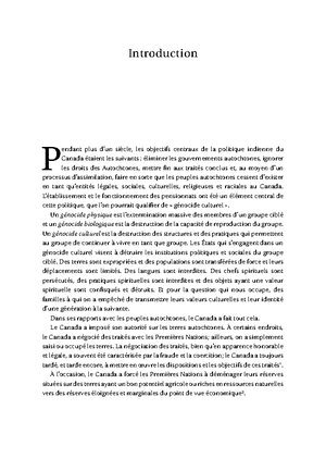 NOTE DE COURS AUTOCHTONE : Épistémologie et Droit des Premiers Peuples ...