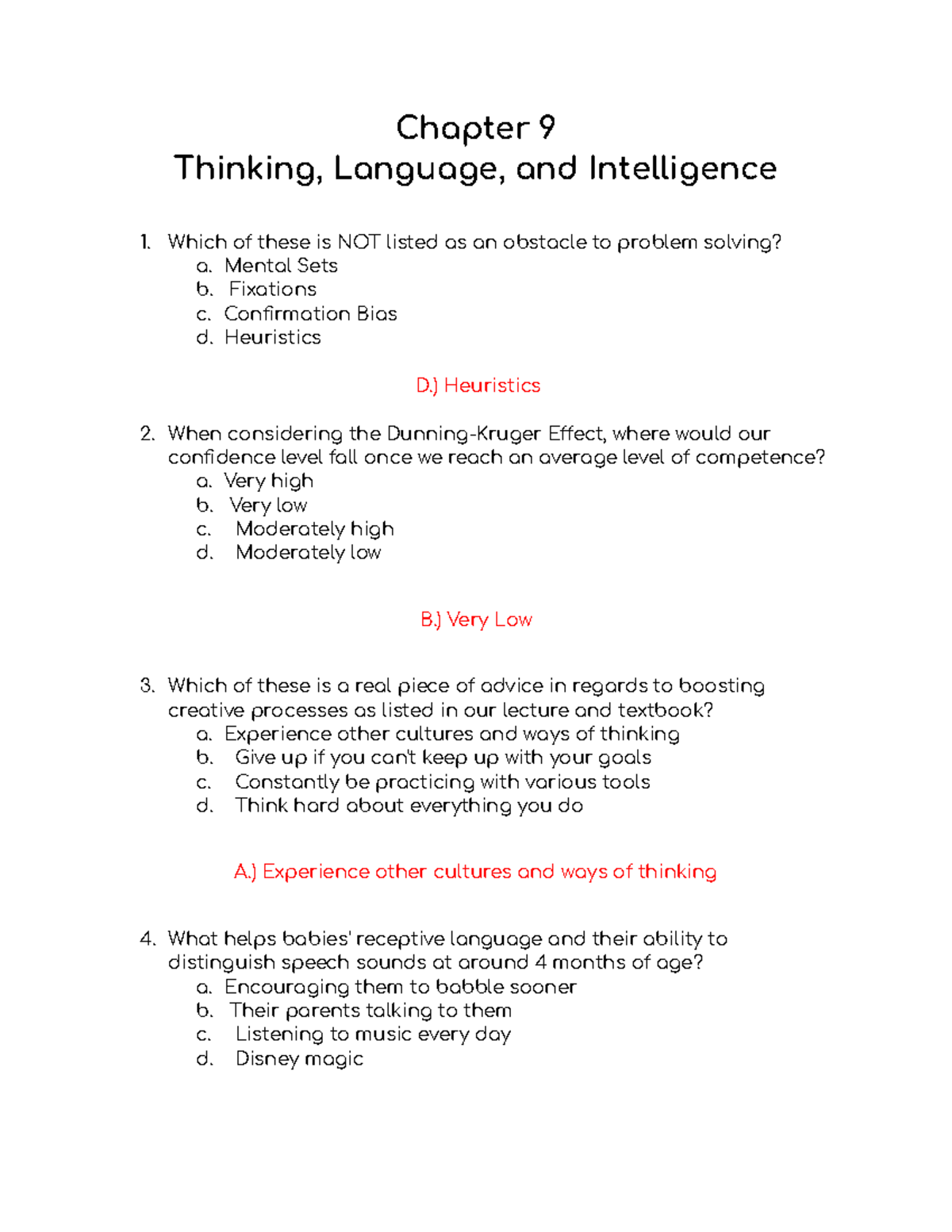 General Psychology PSY101 Chapter 9 Quiz Study Guide - Studocu