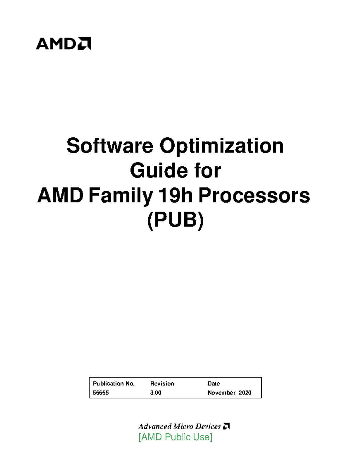 Software Optimization Guide for AMD Family 19h Processors (Rev. 3 ...