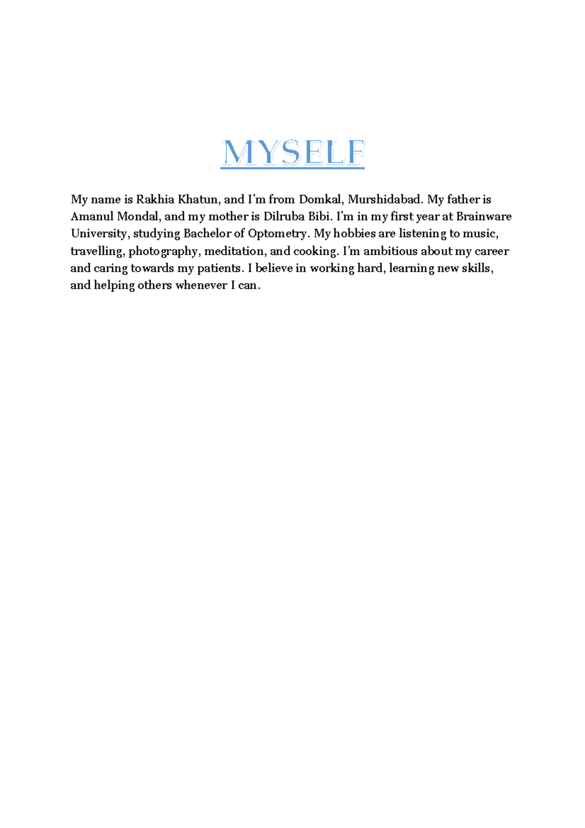 atiur rahaman.2025 - Computer Science Engineering - MYSELF My name is ...