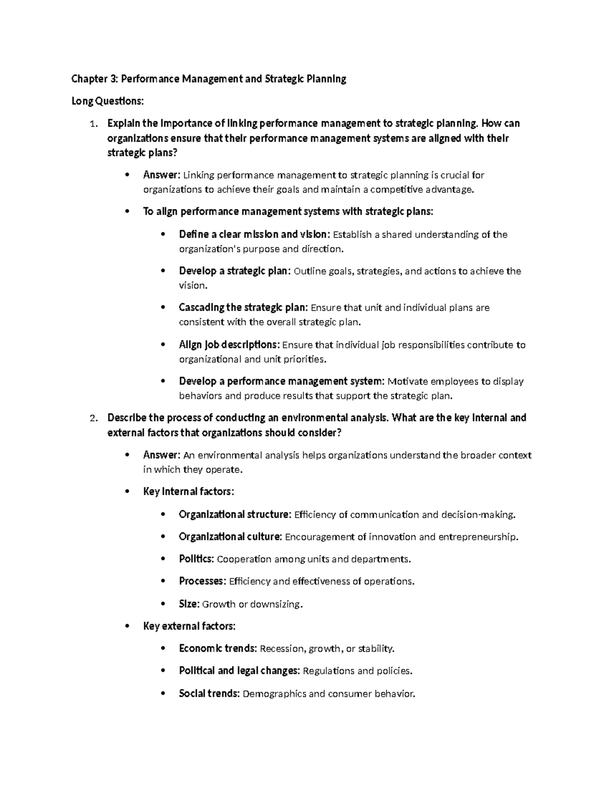 Chapter 3 - Notes of ob - Chapter 3: Performance Management and ...