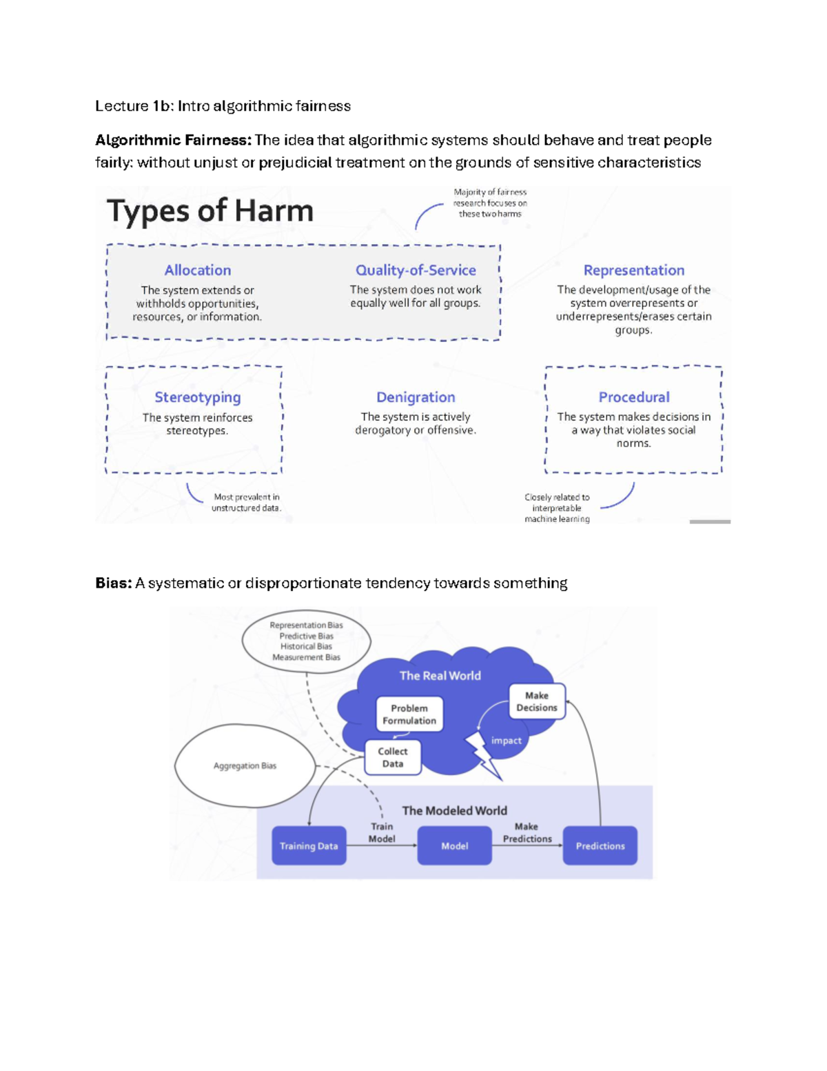 Lecture 1b: Intro to Algorithmic Fairness in Data Science - Studeersnel