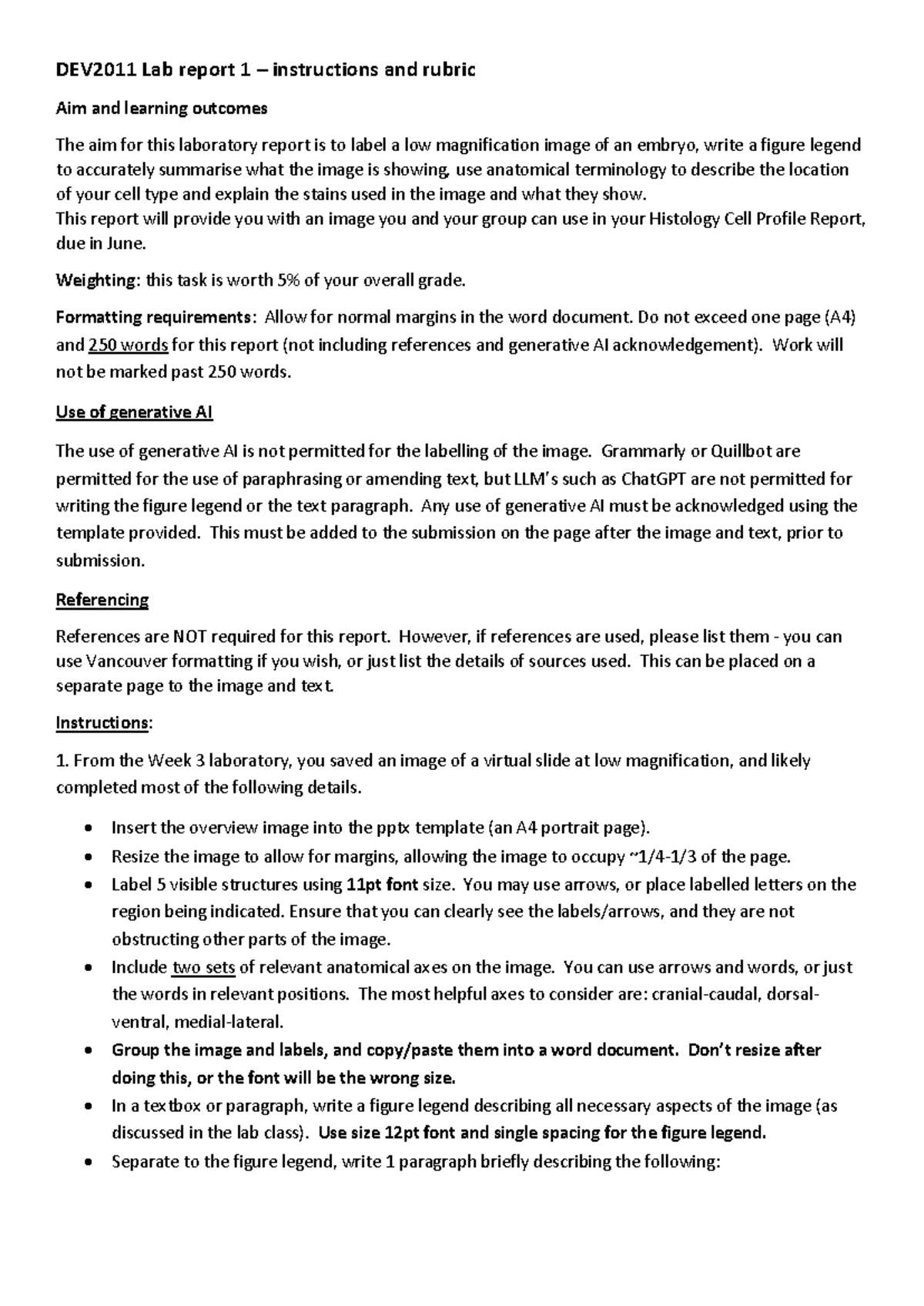 DEV2011 Lab Report 1: Instructions & Guidelines for Submission - Studocu