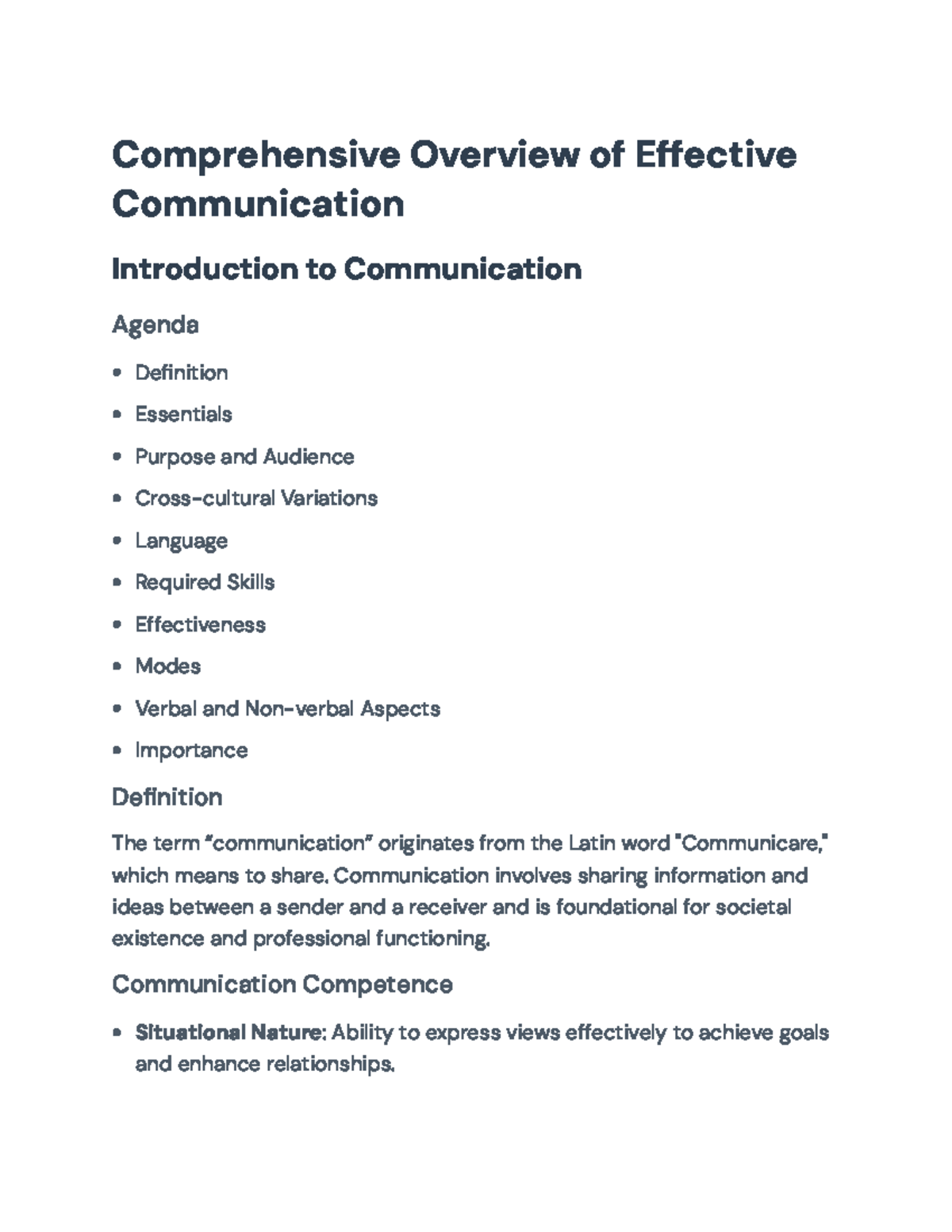 Comprehensive Communication Overview: Essentials and Techniques ...
