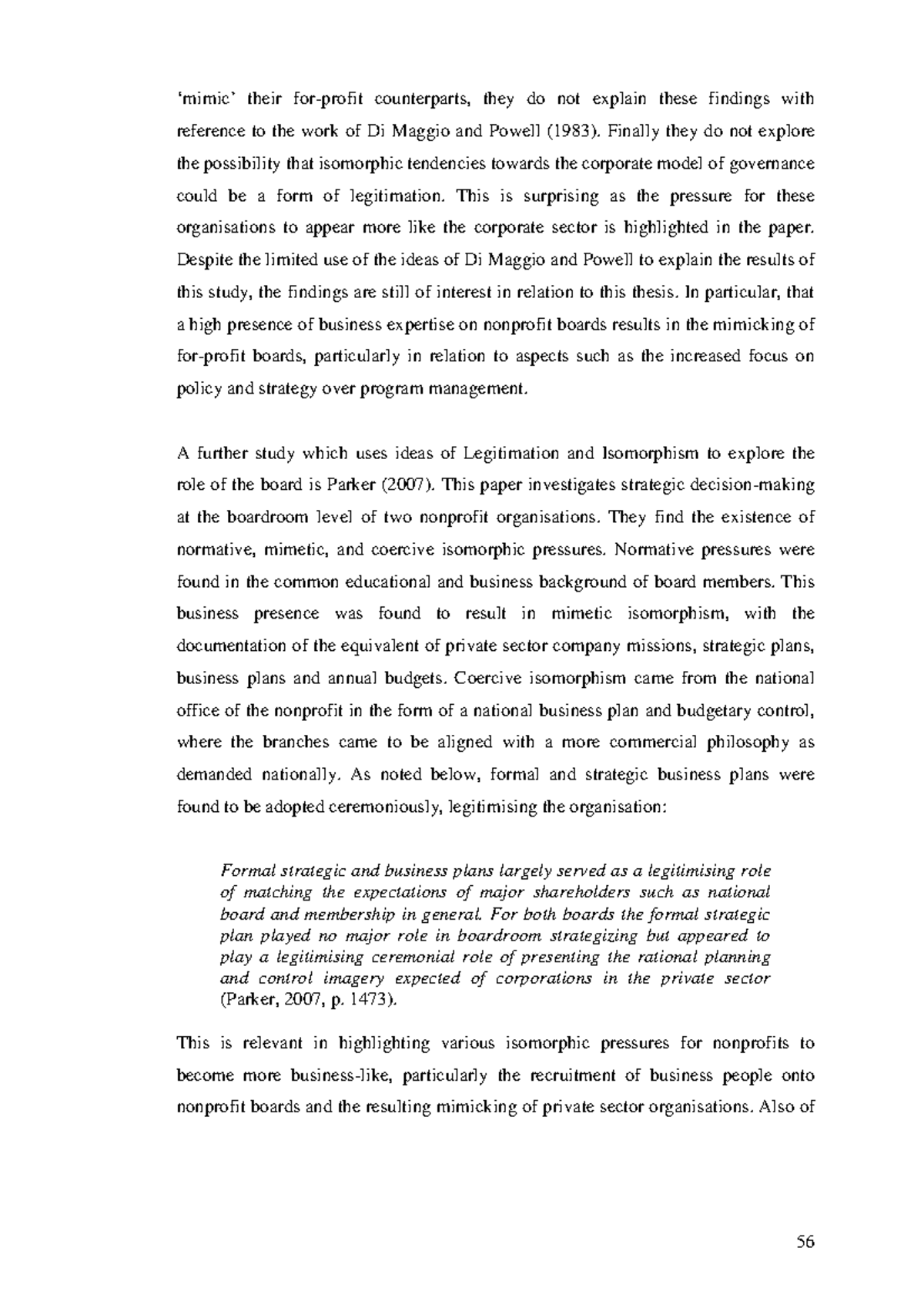 An Investigation of Governance 15 - ‘mimic’ their for-profit ...