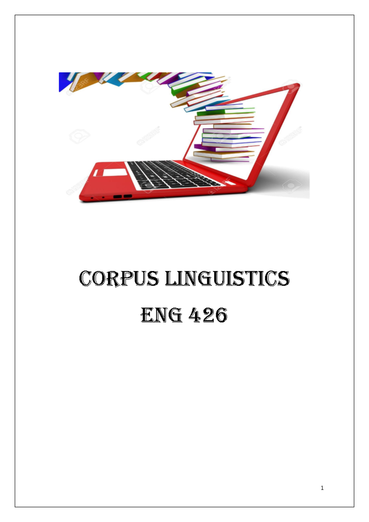 Corpus Linguistics ENG 426: Comprehensive Guide and Activities - Studocu