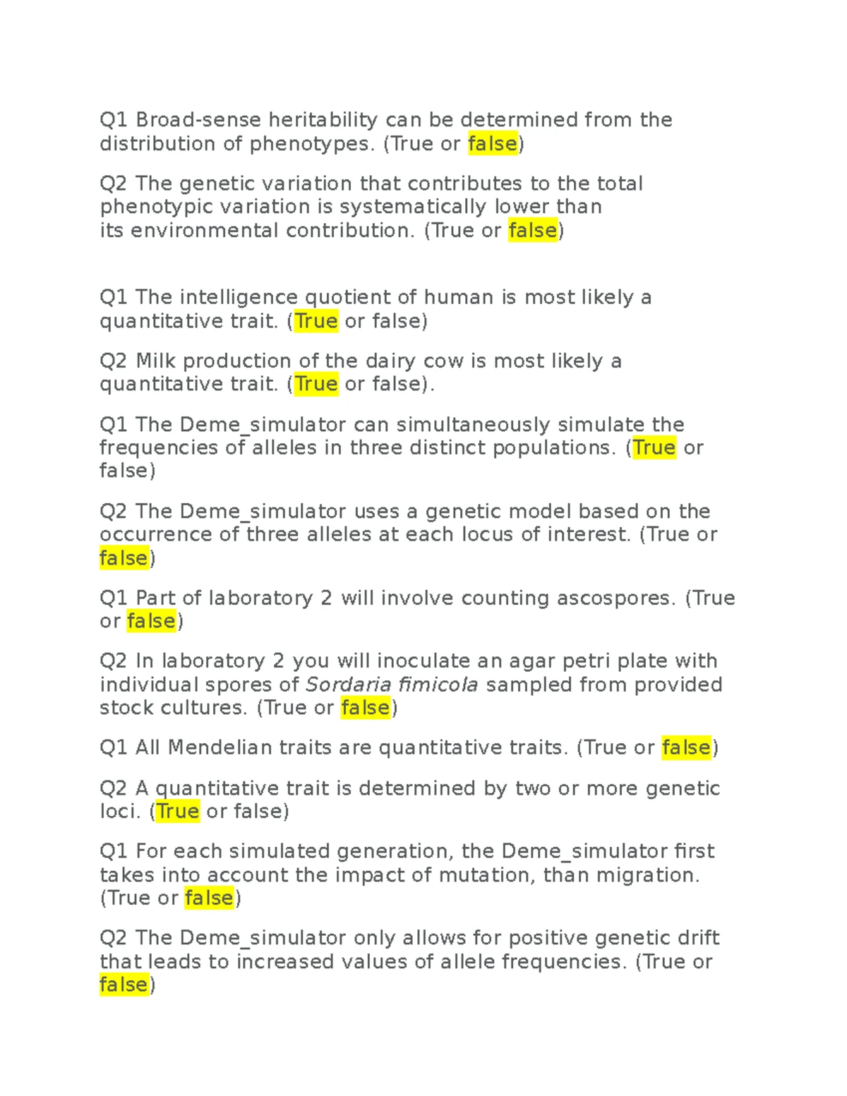 Lab 4 (BIOL 202): Genetic Recombination & Gene Mapping Report - Studocu