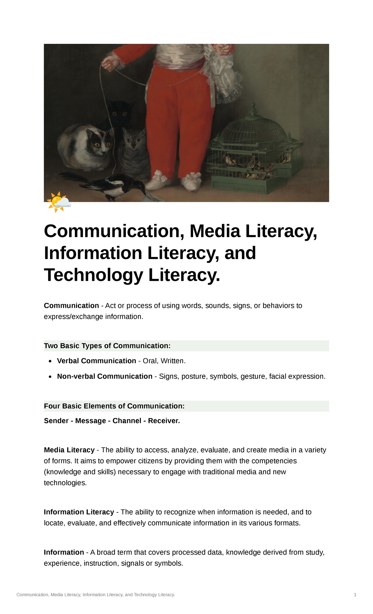 Media and Information Literacy (MIL) Lesson 1: Communication Basics ...