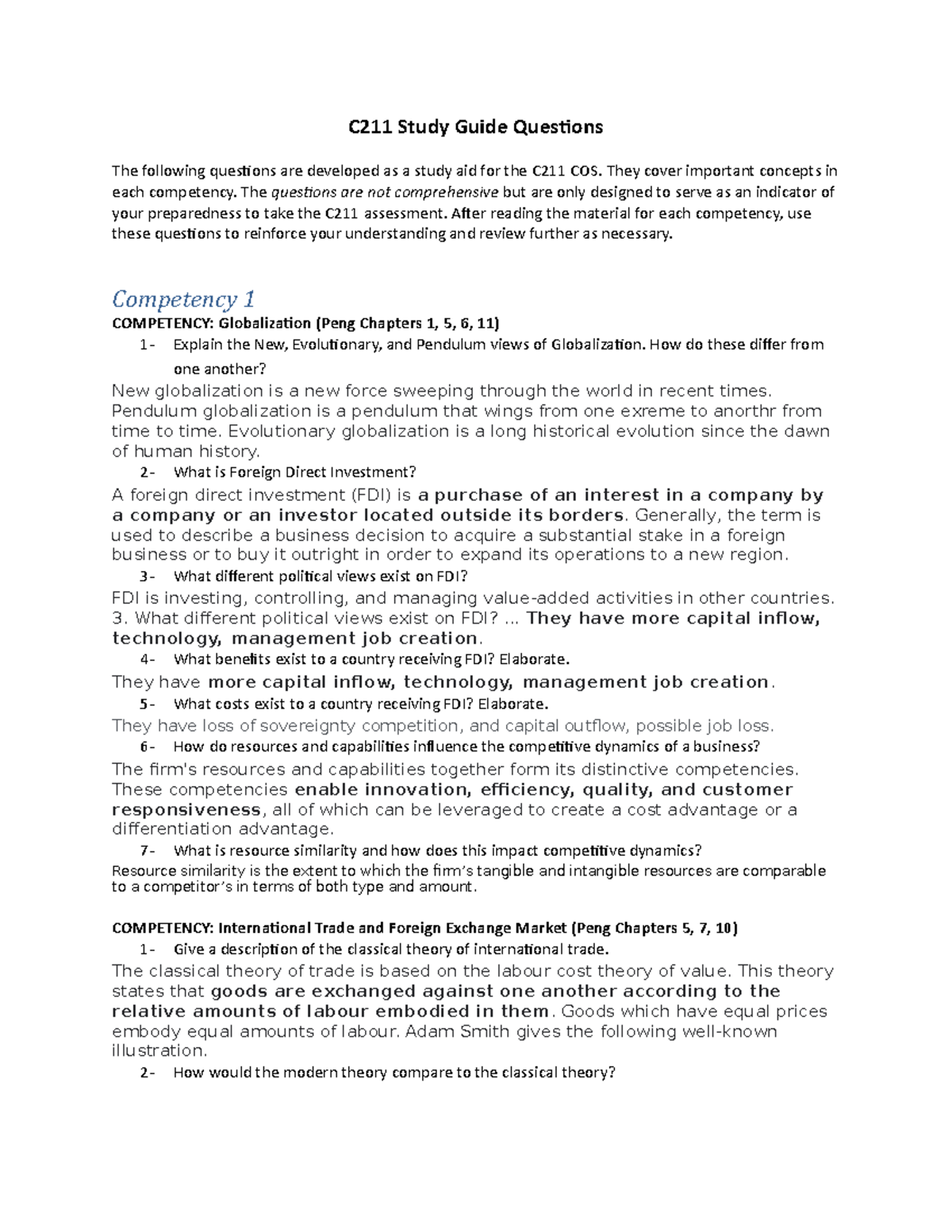C211 Final Assessment Study Guide Questions: Key Concepts & Review ...