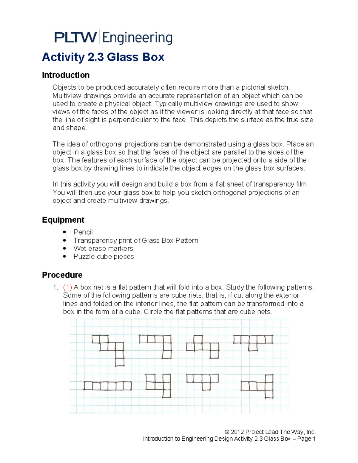 2.3 Glass Box - Class Notes on Multiview Drawings and Projections - Studocu