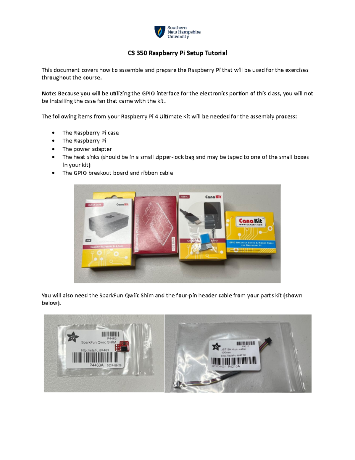 CS 350 Raspberry Pi Assembly & Configuration Guide - Studocu