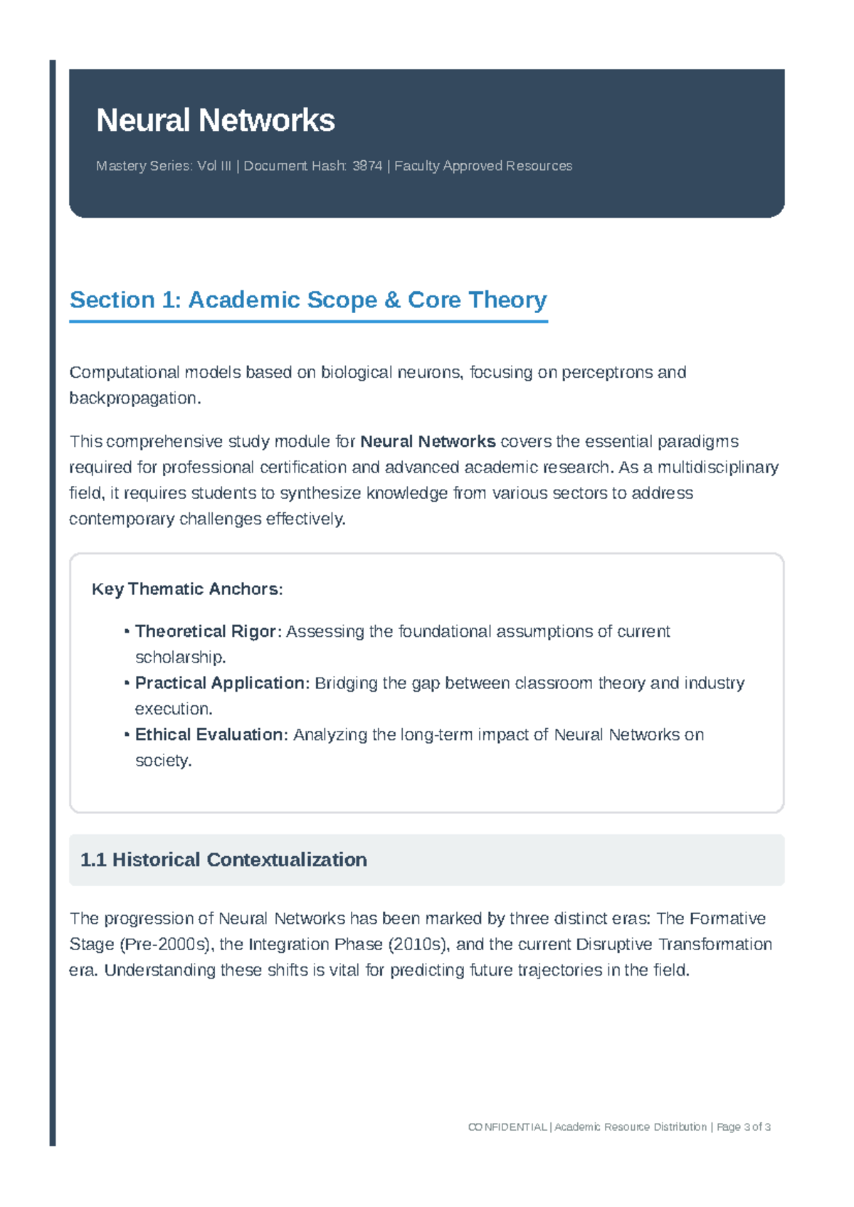 Neural Networks Mastery Series: Comprehensive Study Notes - Studocu