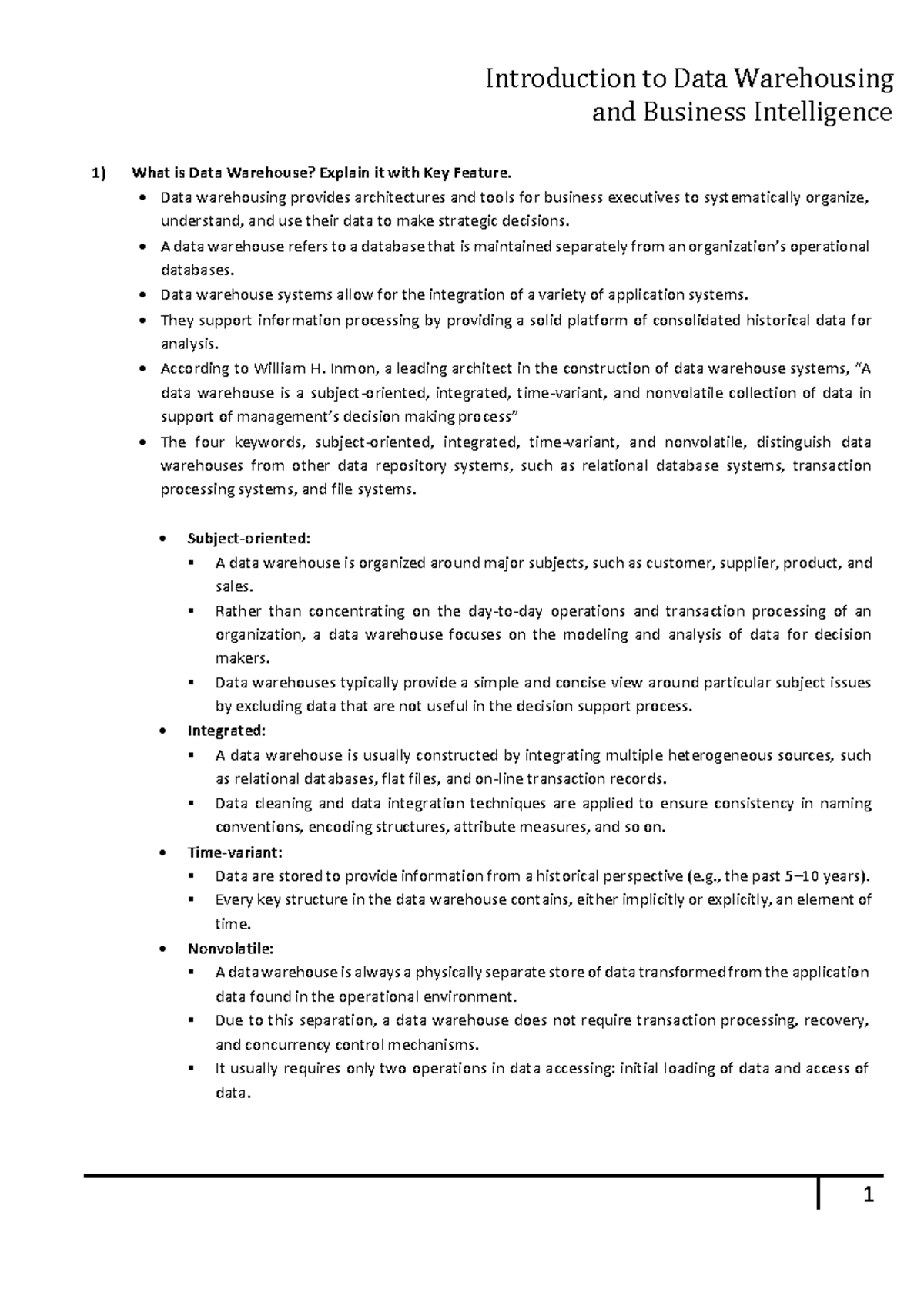 2170715 Data Mining and Business Intelligence - Unit 1 Notes PDF - Studocu