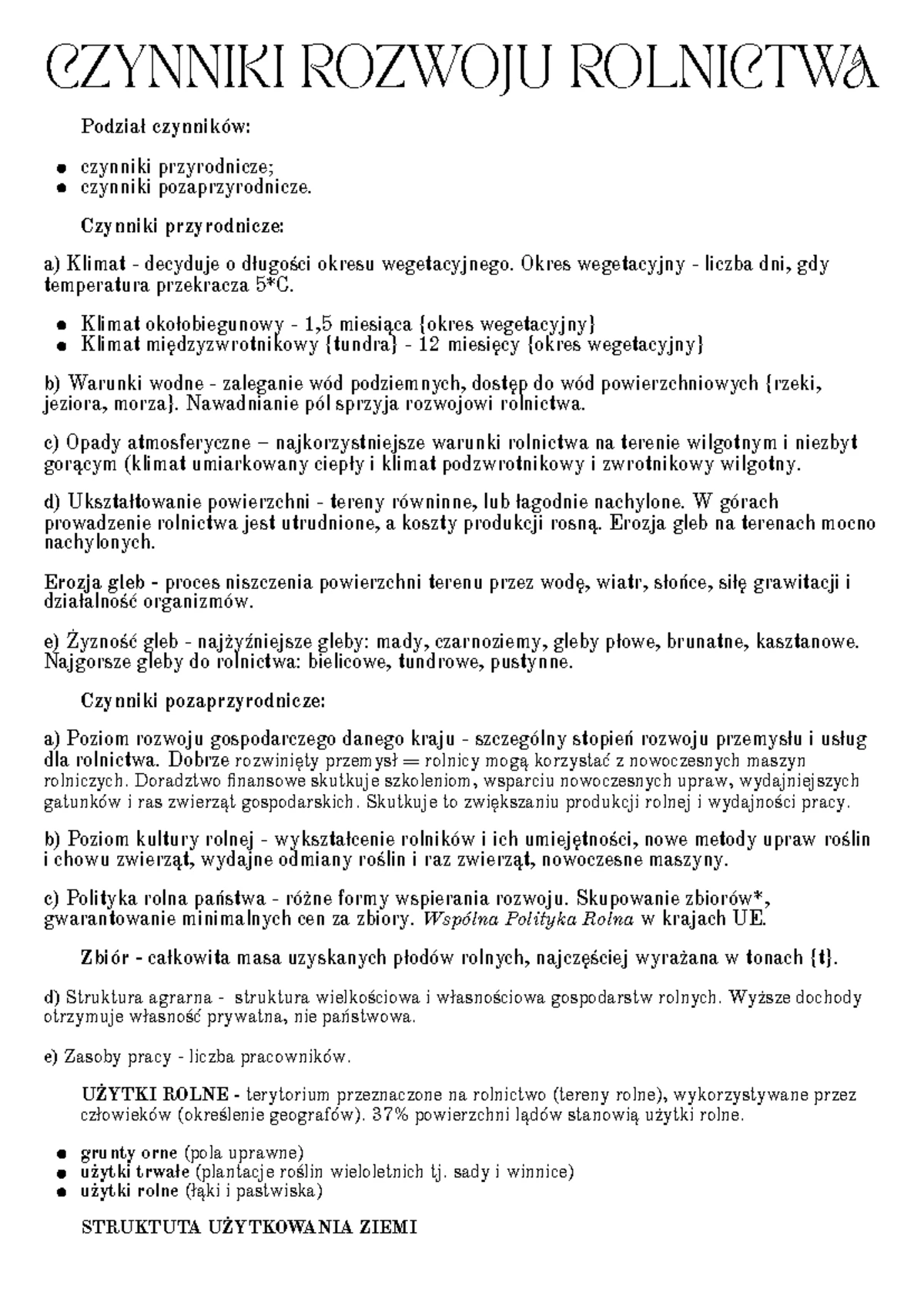 Sprawdzian - Procesy egzogeniczne - Grupa A | strona 1 z 2 Grupa A