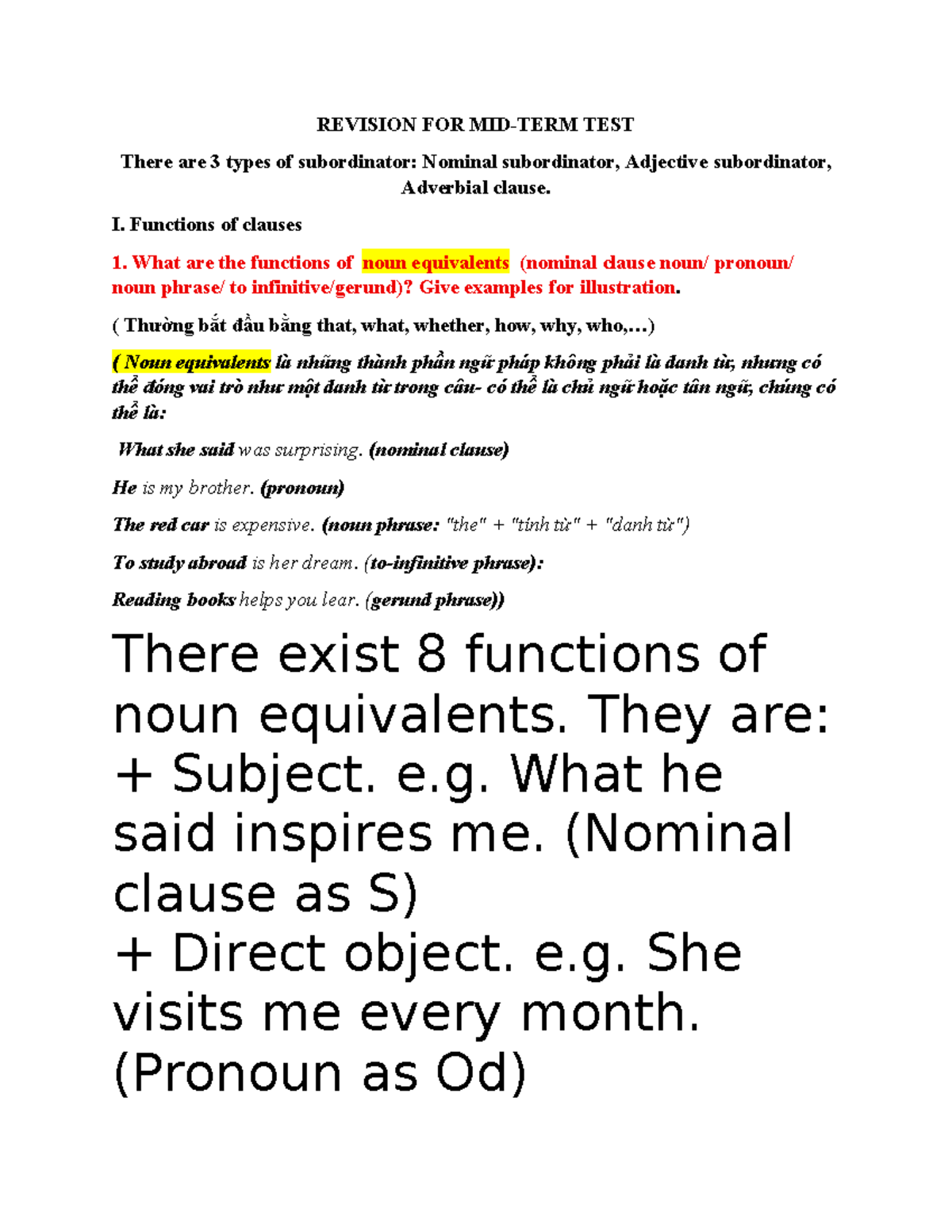 Syntax - Revision Notes for Mid-Term Test (ENG 101) - Studocu