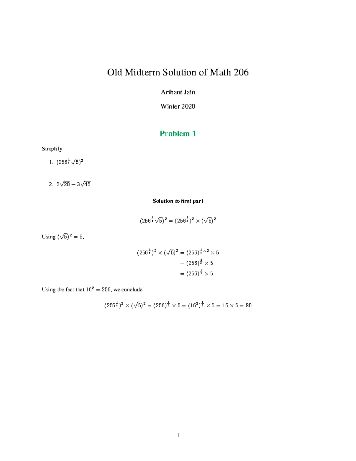 Midterm Exam MATH 101 Winter 2025: Simplification & Factorization - Studocu