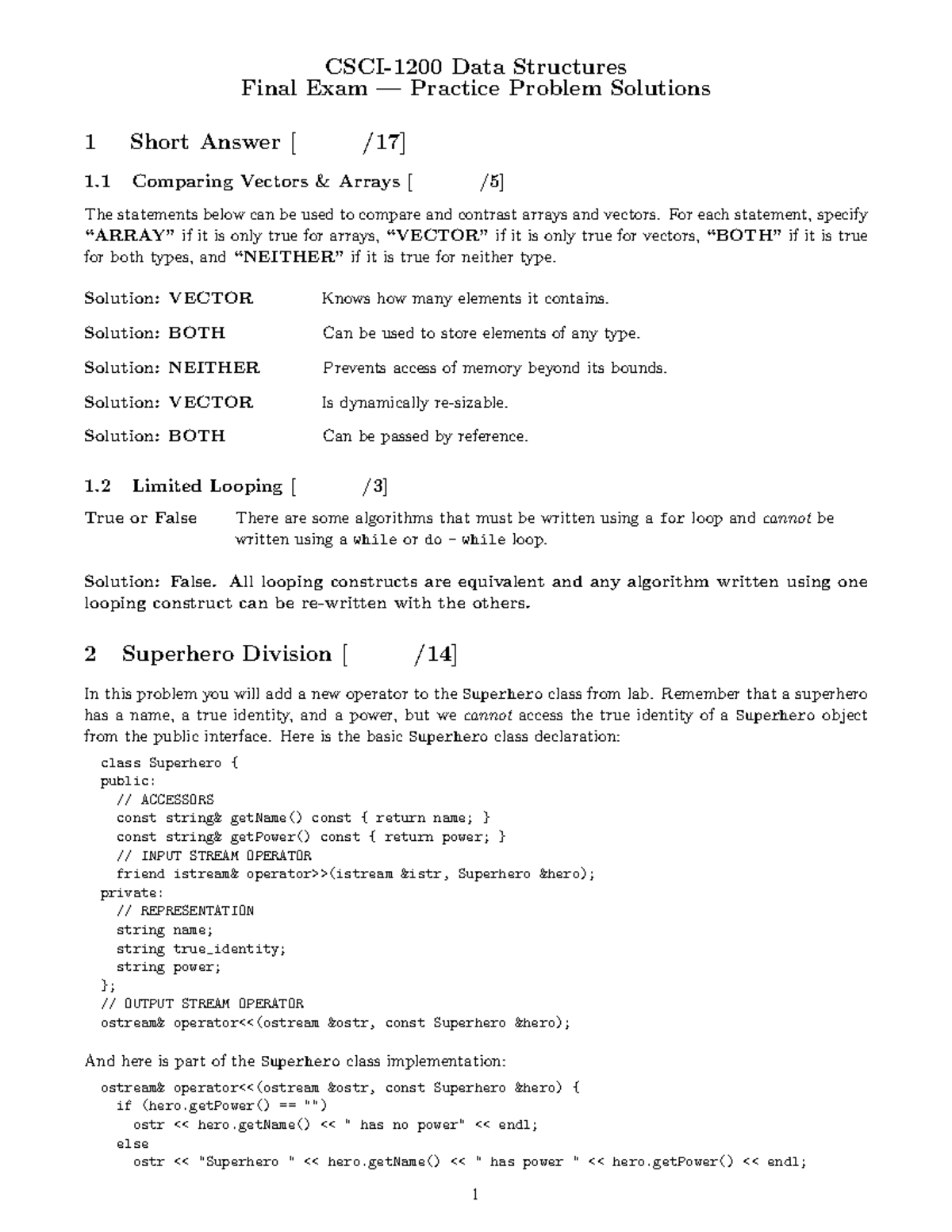 CSCI 1200 final - CSCI-1200 Data Structures Final Exam — Practice ...