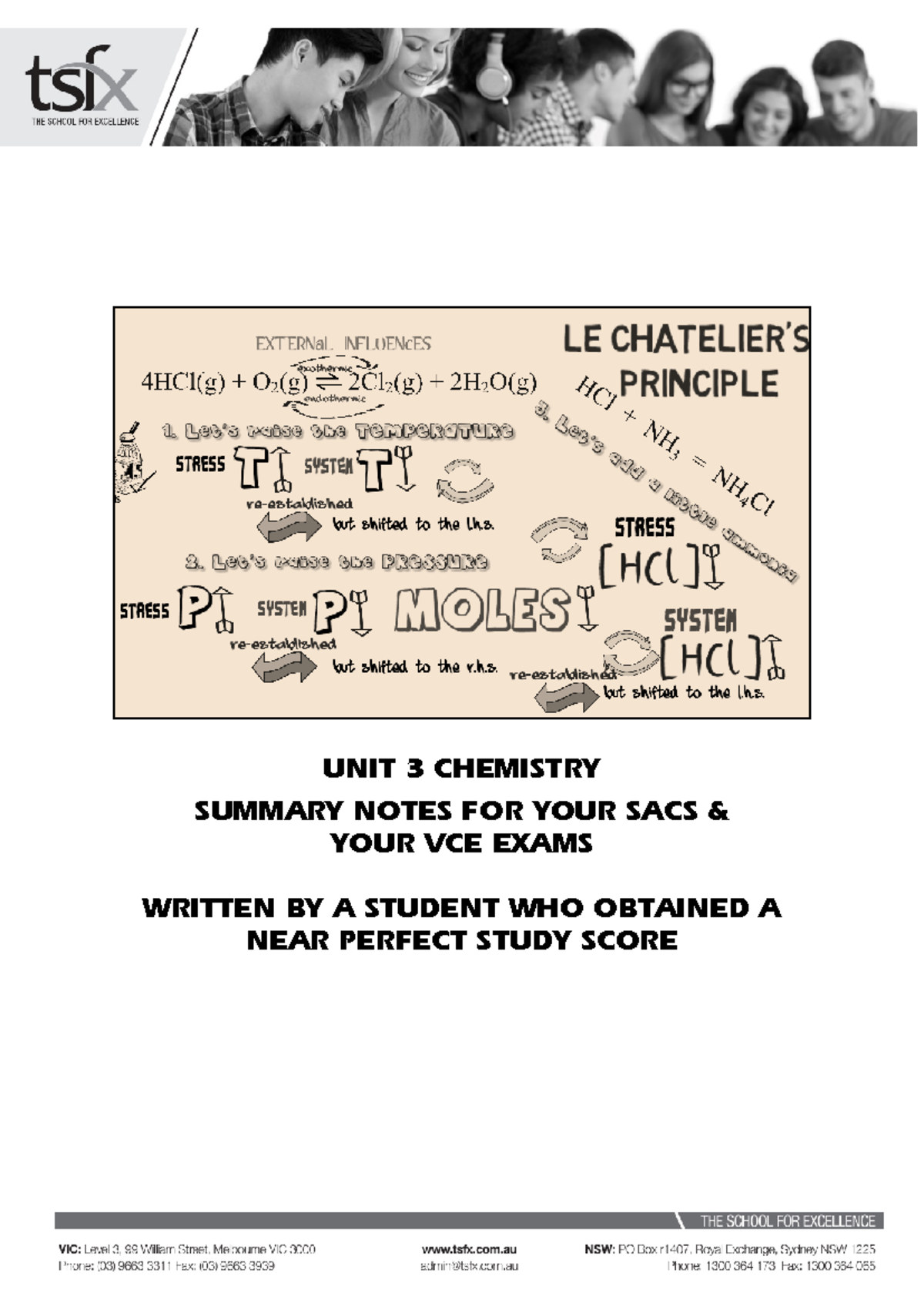 A+ Chemistry Unit 3 Summary Notes for VCE Exams 2021 - Studocu