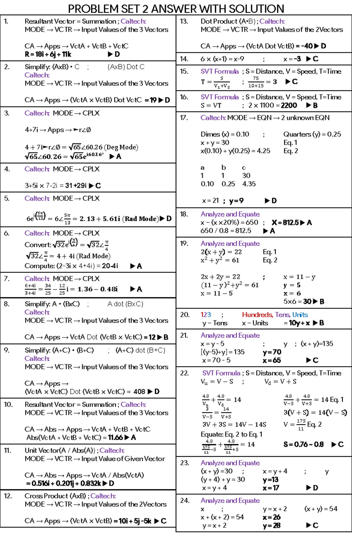 Math Day 2 Probset - Problem Set 2 Solutions (Caltech) - Studocu