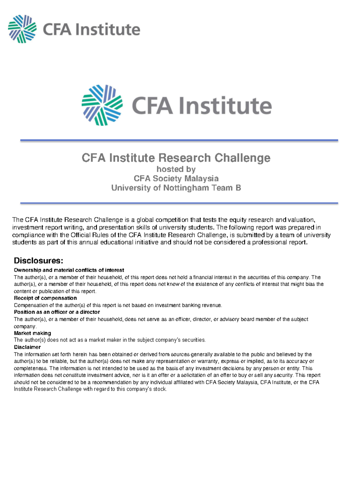 CFA Institute Research Challenge 2021: GHL Systems Bhd Equity Report ...