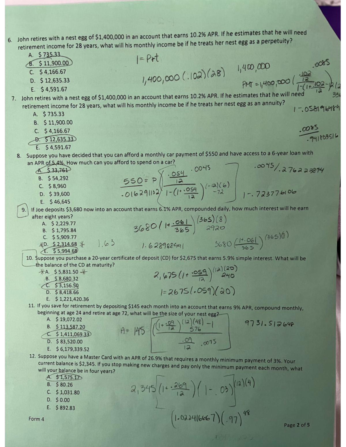 Unit 4 Exam Review - MAT 113 (Second Page Overview) - Studocu