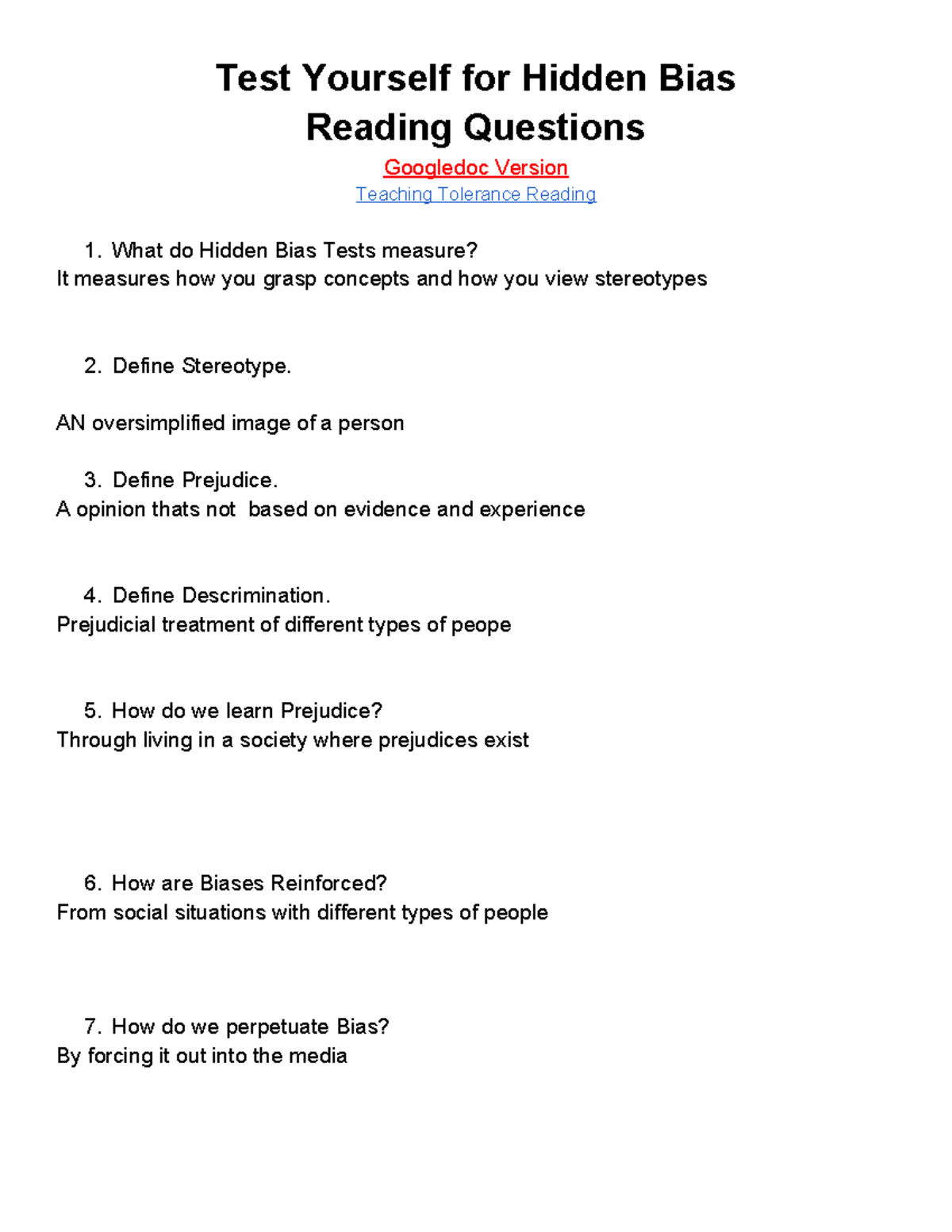 Andrew Anderson Test Yourself for bias Hidden - Test Yourself for ...
