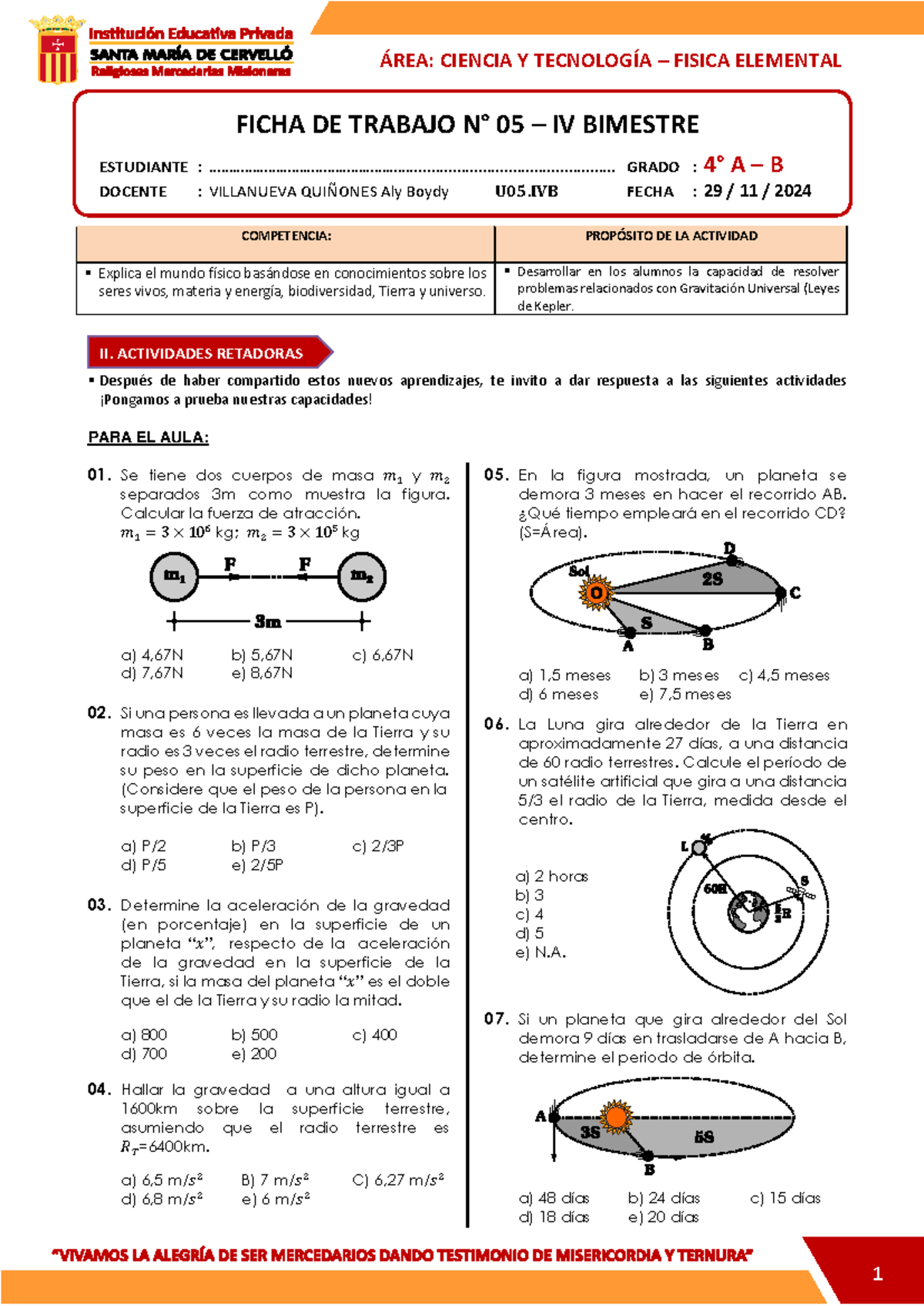 FICHA DE TRABAJO 05 - CIENCIA Y TECNOLOGÍA FISICA ELEMENTAL U05.IVB ...
