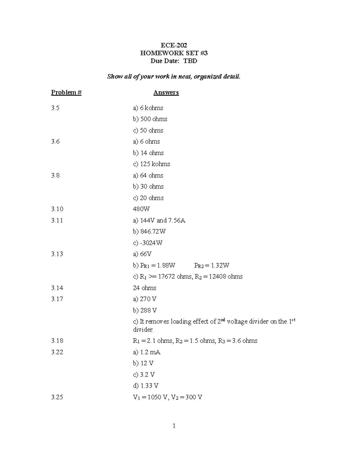 ECE-202 Homework Set #3 Solutions and Detailed Answers - Studocu