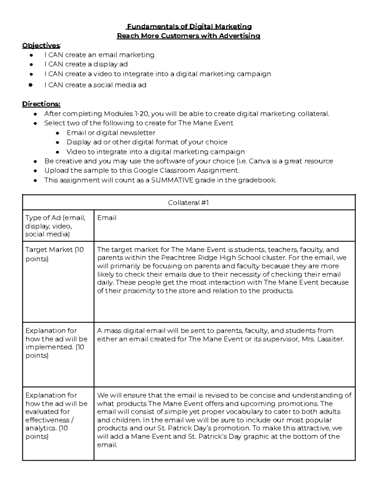 Fundamentals of Digital Marketing: Applied Projects for Modules 1-20 ...