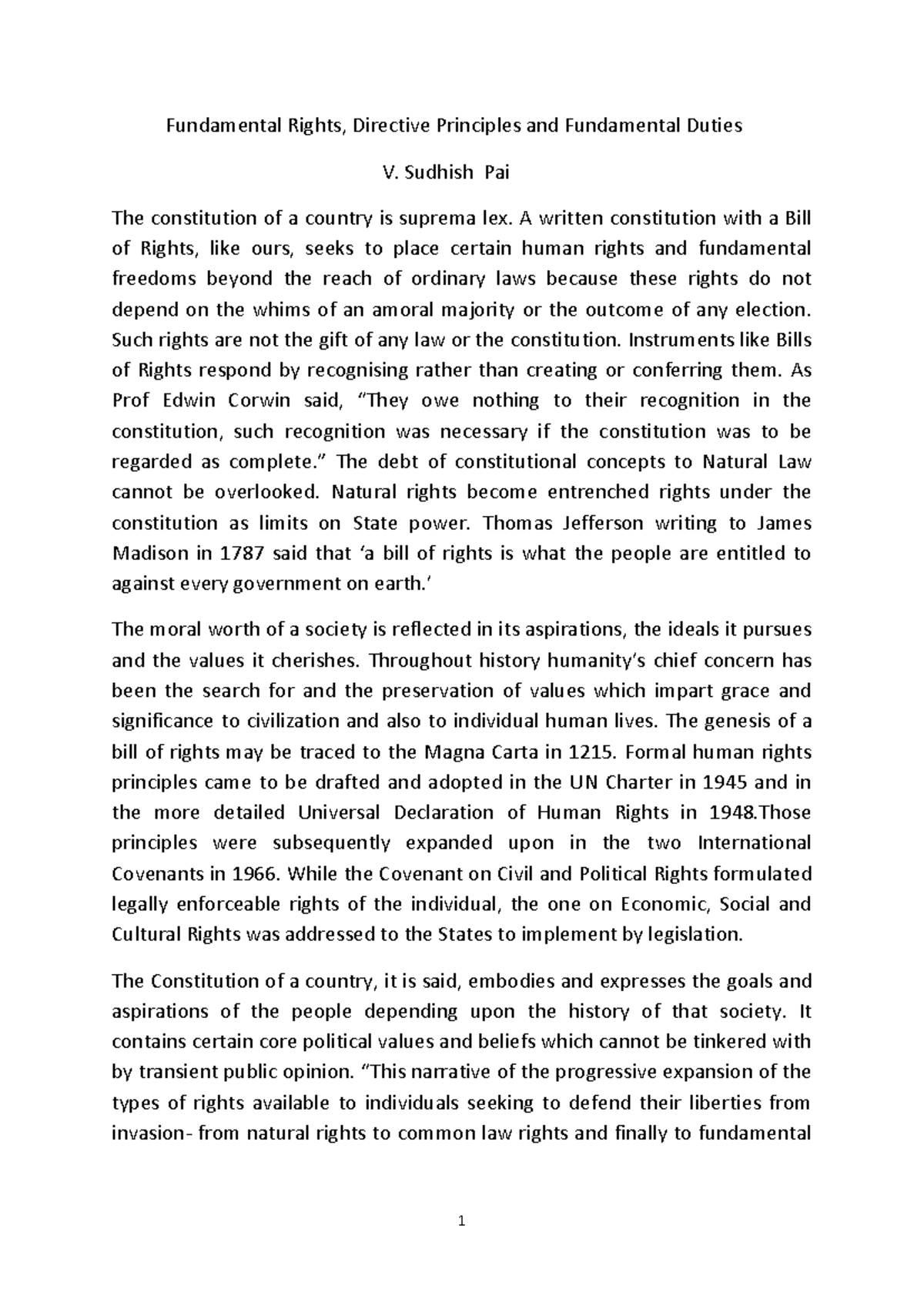 Final Exam Notes: 11. Fundamental Rights and Their Limitations - Studocu