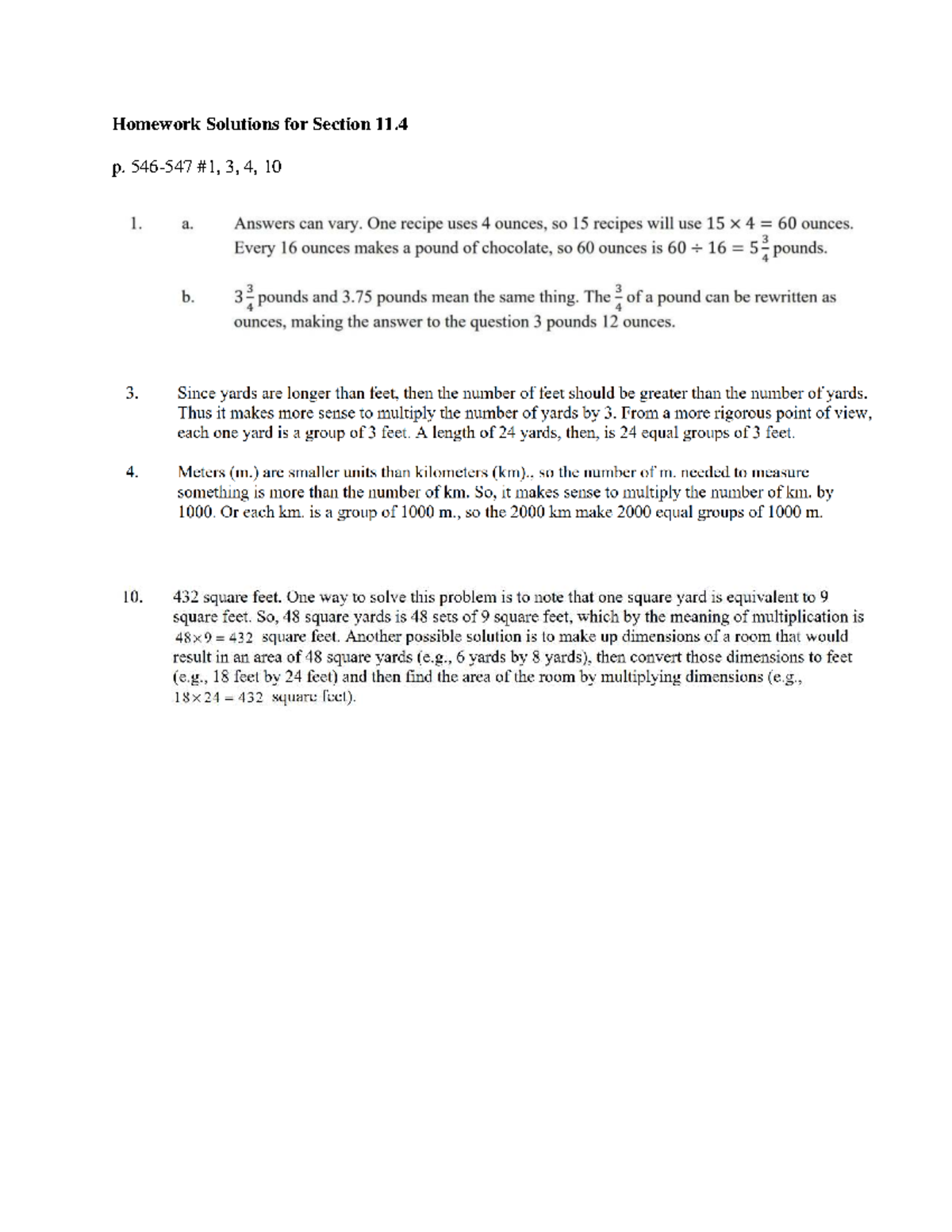 Homework Solutions for Math Section 11.4 (pp. 546-547) - Studocu
