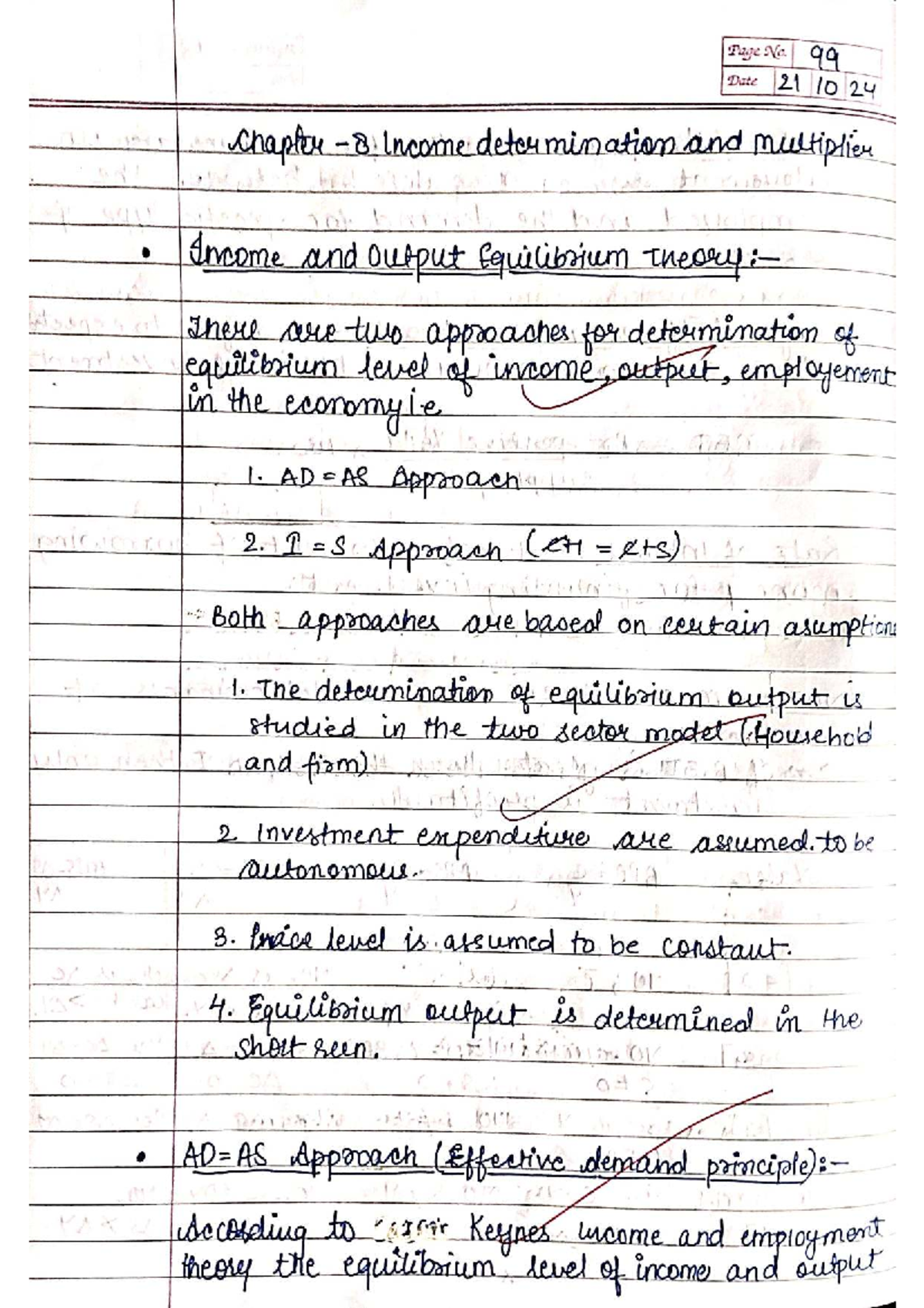 Income Determination and Multiplier Notes (ECO 101) - Studocu