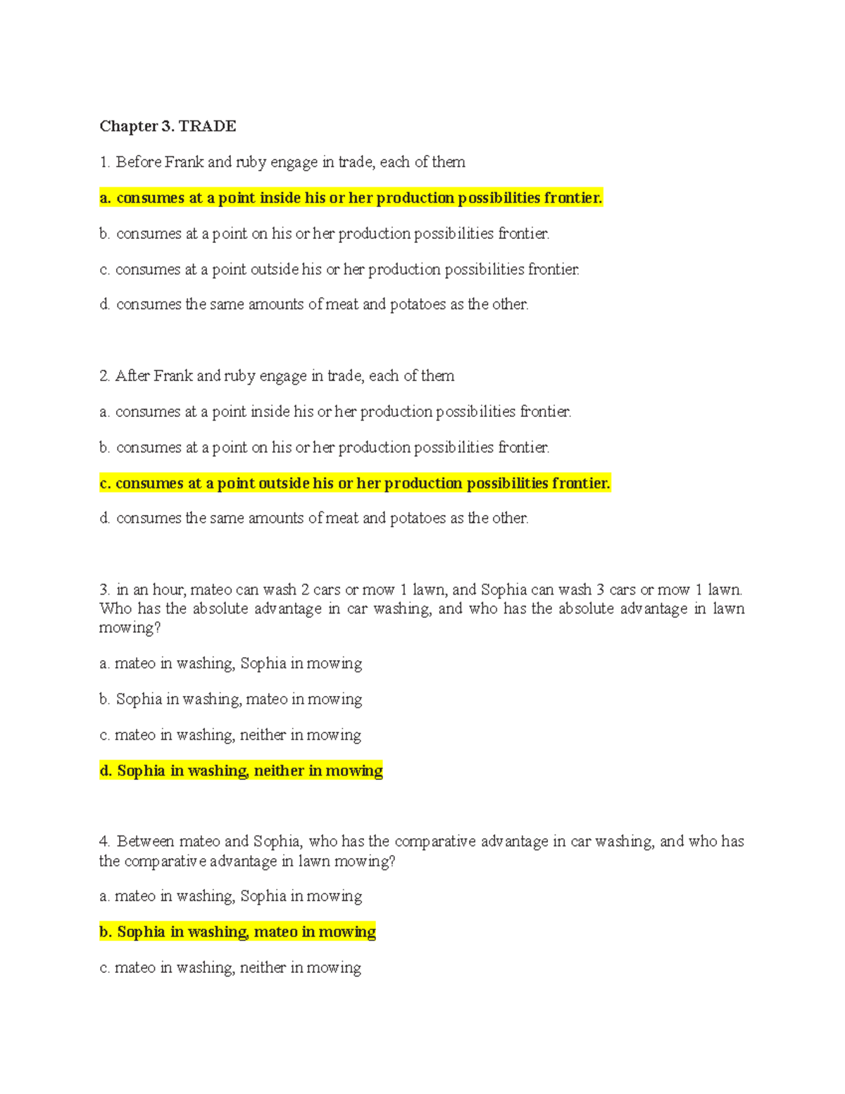 Kinh tế vi mô - Chapter 3: Trade and Comparative Advantage Insights ...