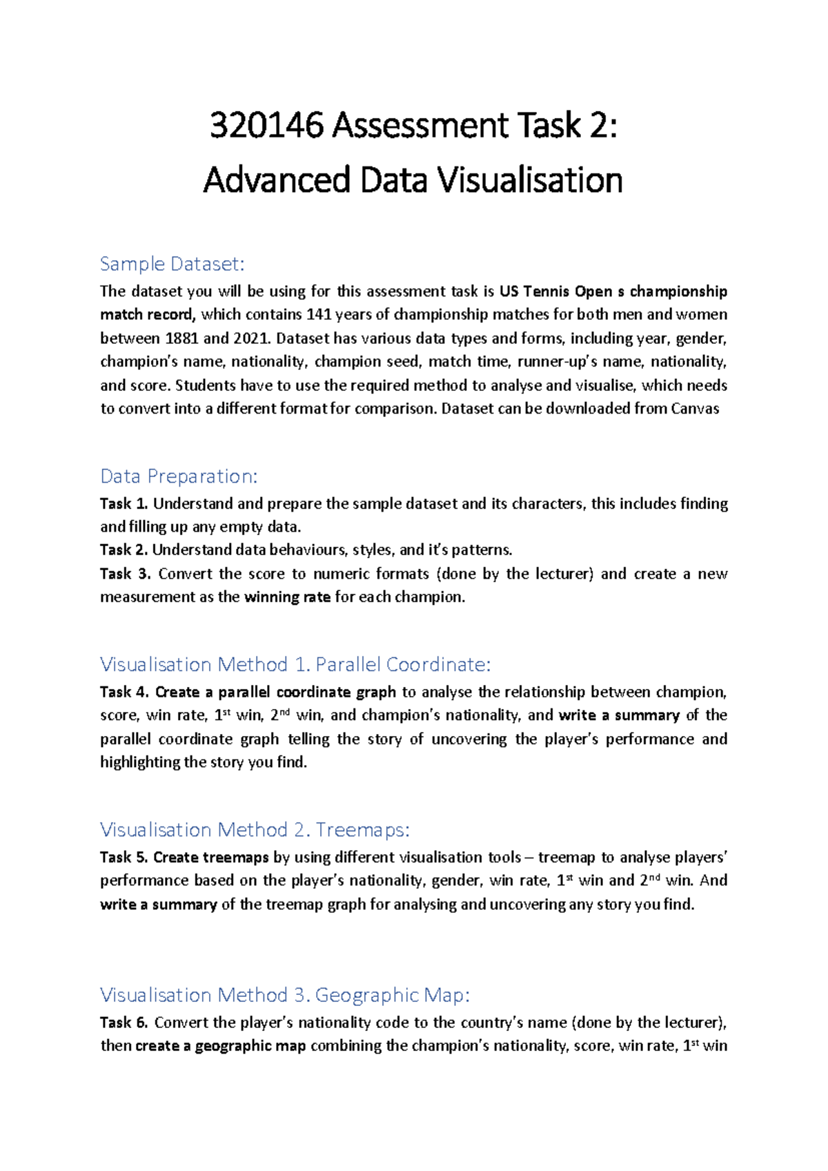 32146 Advanced Data Visualisation Assessment 2 SPR2022 - Studocu