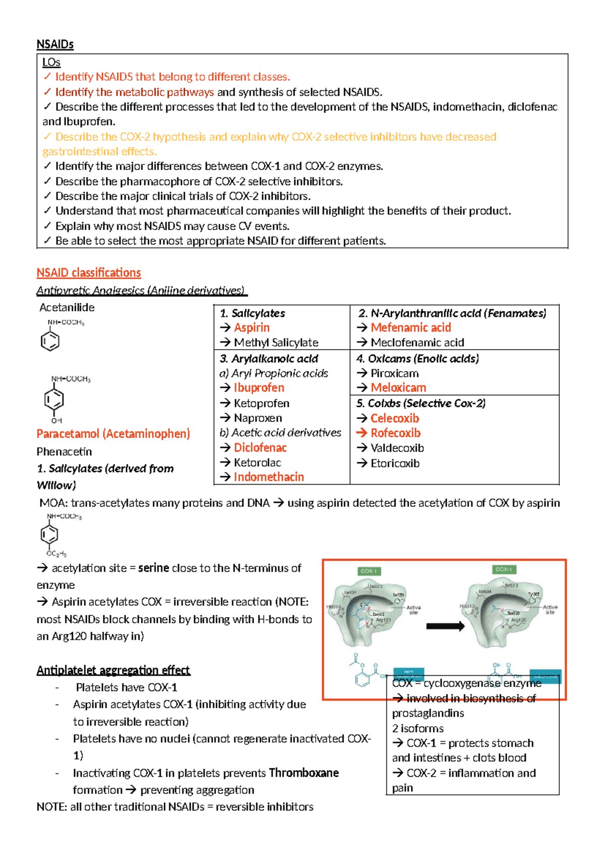 NSAIDs Study Notes: Classifications, Mechanisms, and Clinical Insights ...