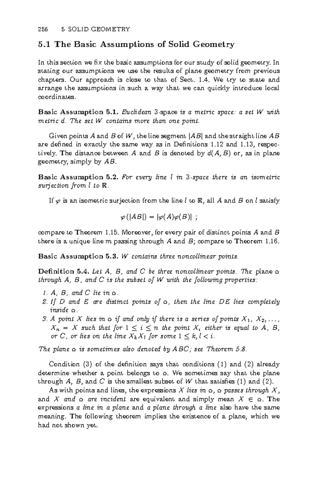 Plane and Solid Geometry-28 - 256 5 SOLID GEOMETRY 5 The Basic ...