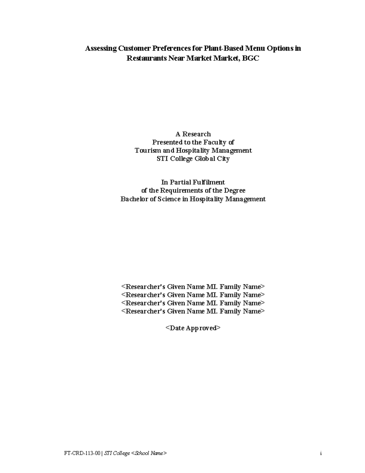FT-CRD-113-00 Research Paper Template-Plant-Based-5 - Assessing ...