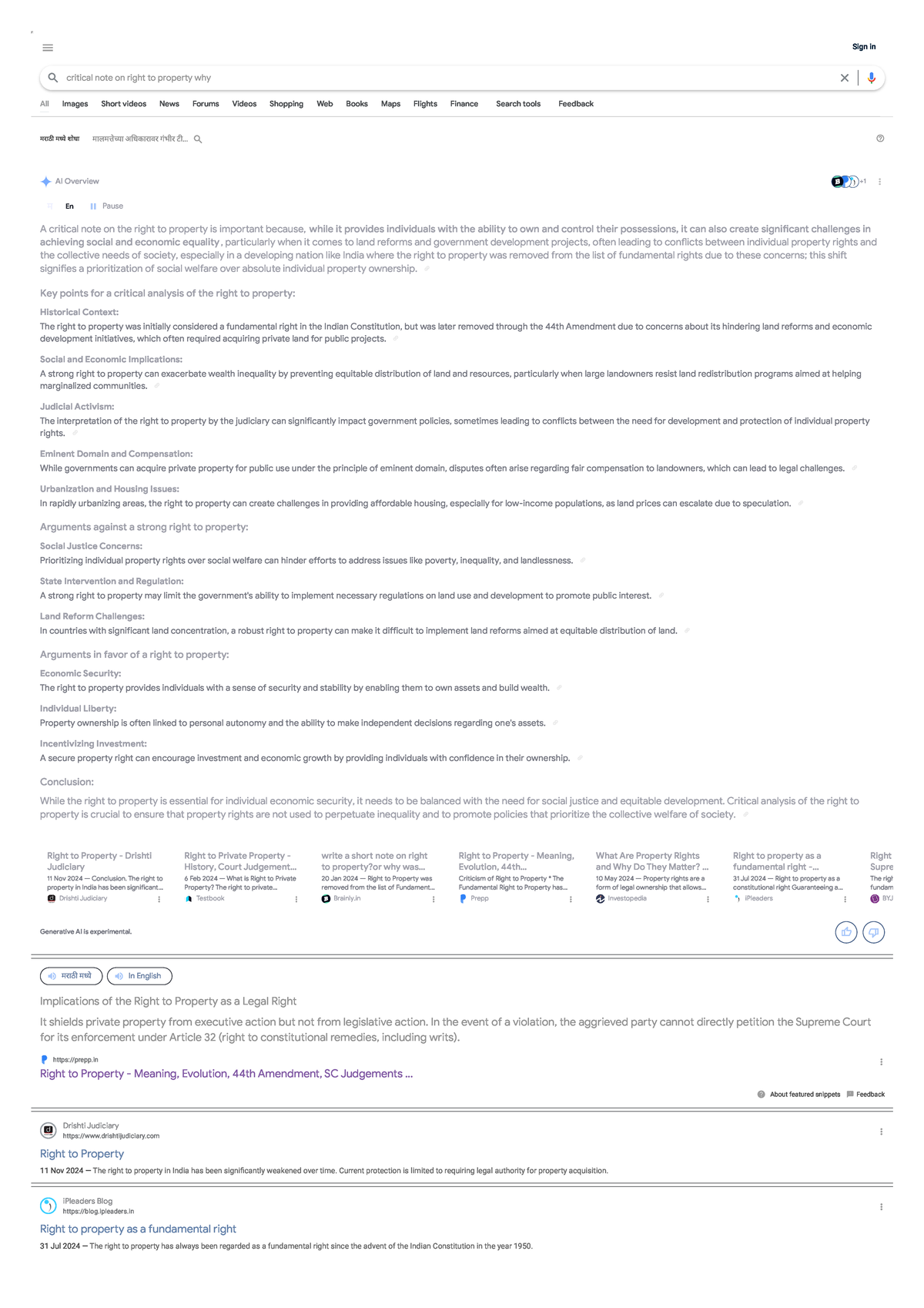 Critical note on right to property why - Google Search - critical note ...